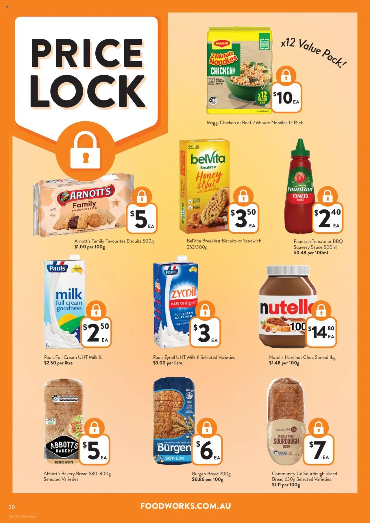 Foodworks catalogue - valid from 27.08.2025 | Page: 30 | Products: Beef, Nutella, Sauce, Bakery