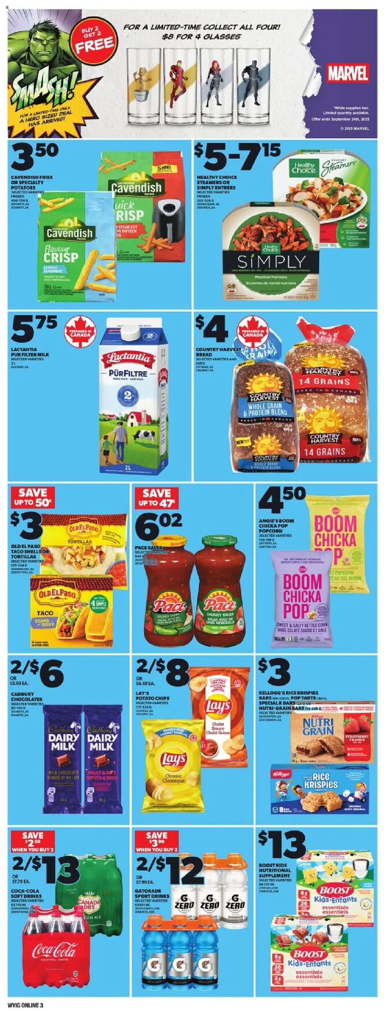 Independent Grocer flyer valid from 18.09.2025 | Page: 9 | Products: Chips, Kettle, Milk, Bread