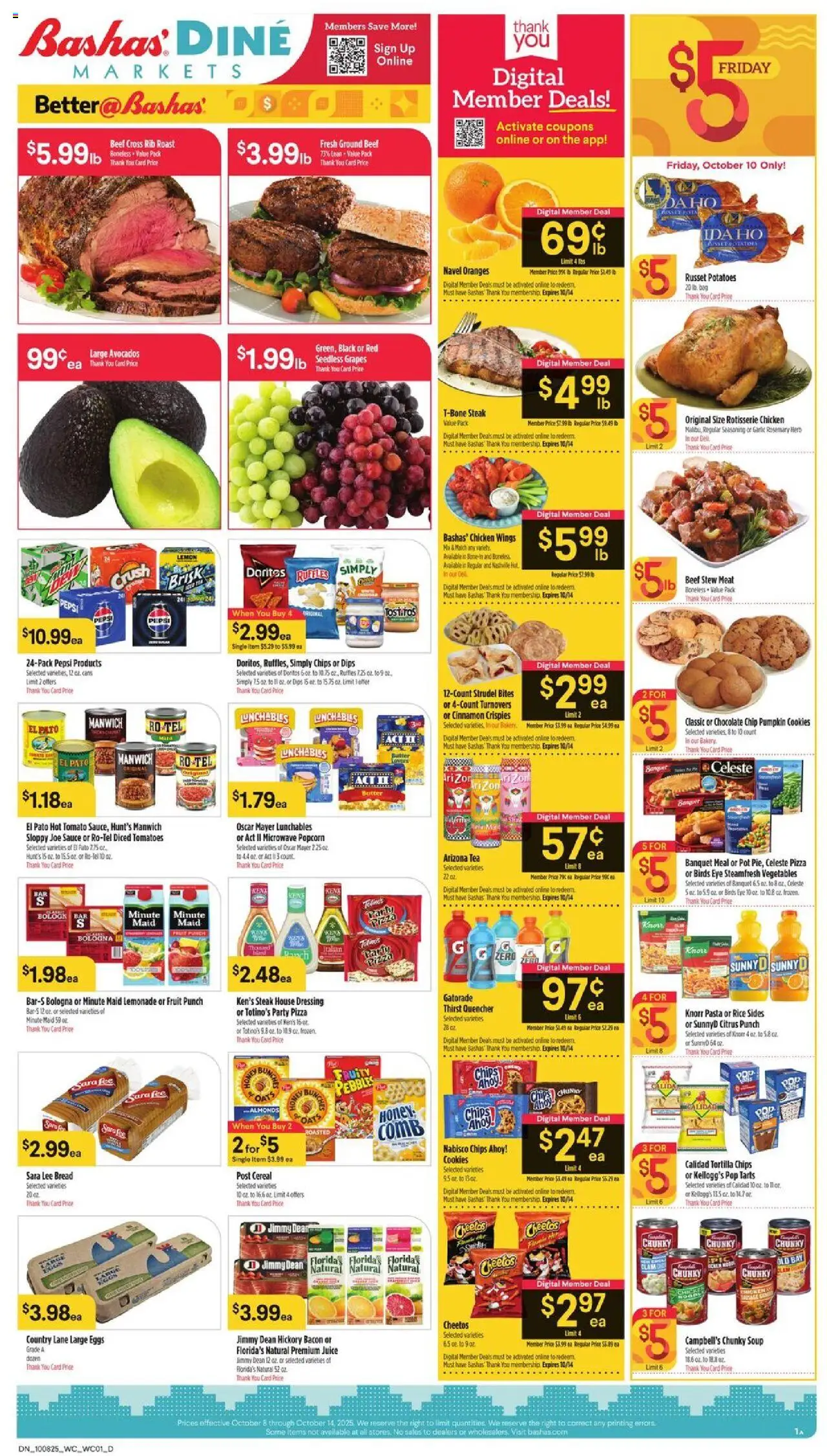 Basha's Dine - valid from 08.10.2025 | Page: 1 | Products: Microwave, Beef, Pasta, Sauce