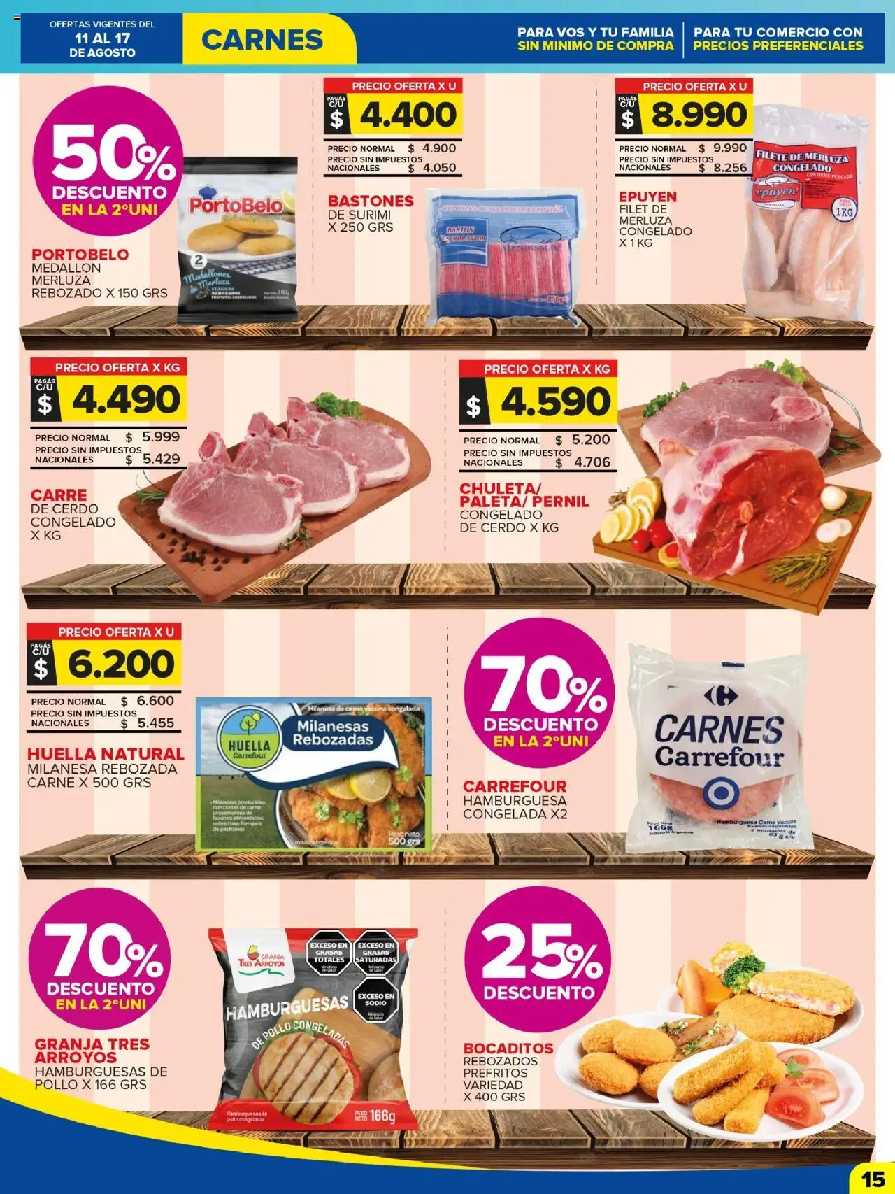 Carrefour Maxi catálogo │ válido desde el 11.08.2025 | Página: 15 | Productos: Sobre, Pollo, Milanesa, Cerdo
