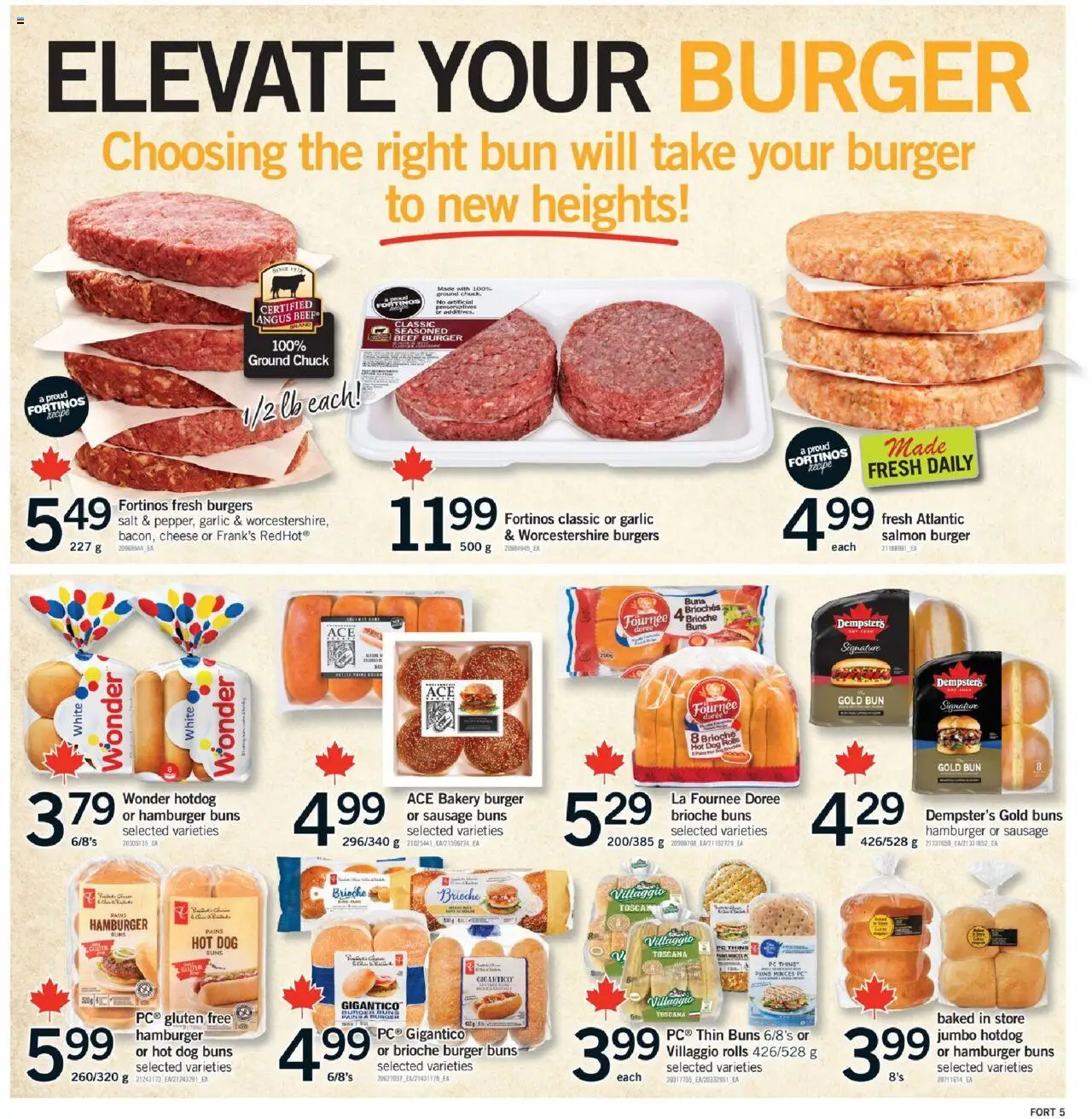 Fortinos flyer valid from 31.07.2025 | Page: 6 | Products: Beef, PC, Bakery, Cheese