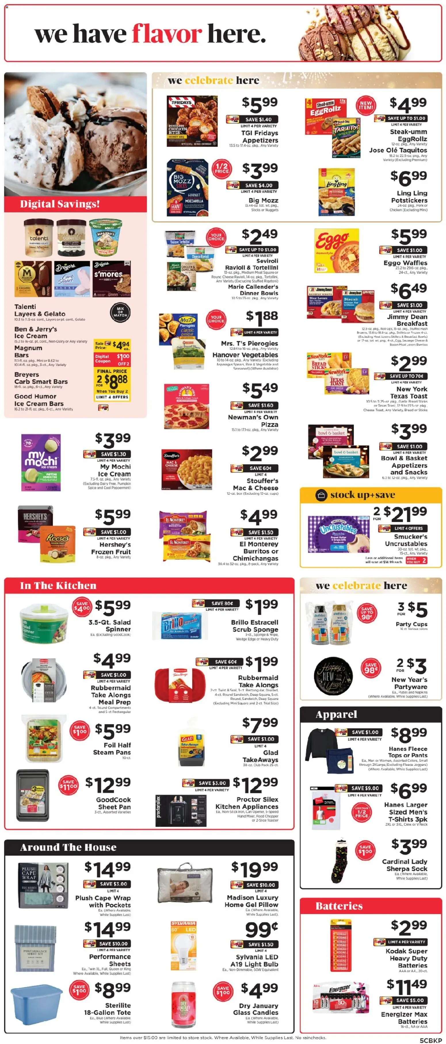 ShopRite Weekly Ad - valid from 26.12.2025 | Page: 5 | Products: Pork, Cream, Ice cream, Pumpkin