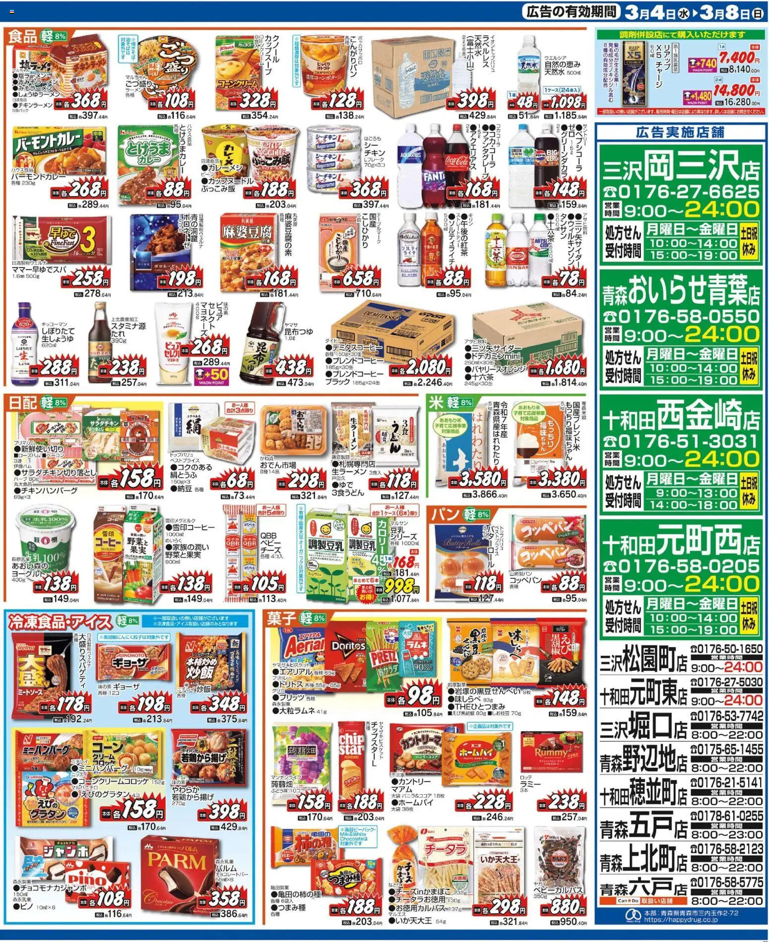 {H1} | ページ: 4 | 製品: ラーメン, ヨーグルト, コーヒー, クリーム