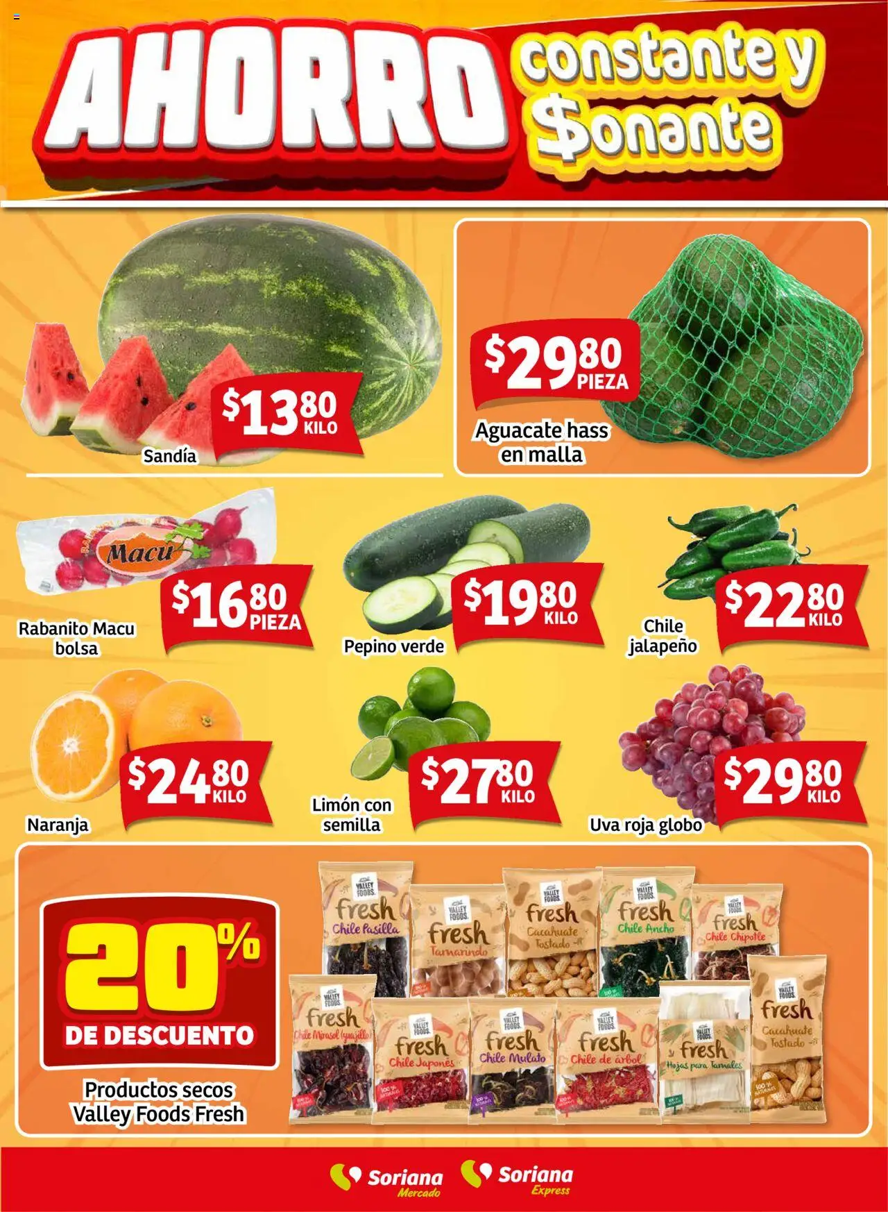 Nuevas ofertas de Soriana válidas en toda la República Mexicana desde el 12.09.2025. ¡Encuentra las mejores ofertas en Soriana - Fin de Semana Mercado: Nuevo León! | Página: 2 | Productos: Sandía, Cacahuate, Limón, Malla