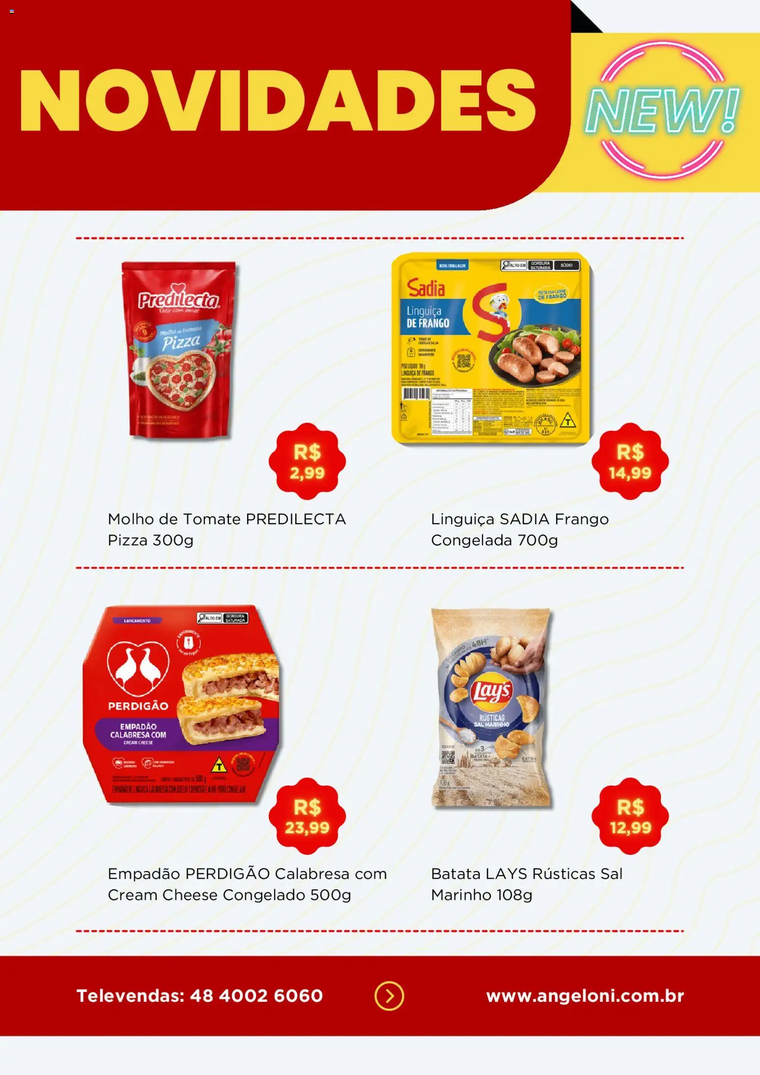 Angeloni Folheto - válido de 12.12.2025 | Página: 7 | Produtos: Pera, Linguiça, Cream cheese, Frango