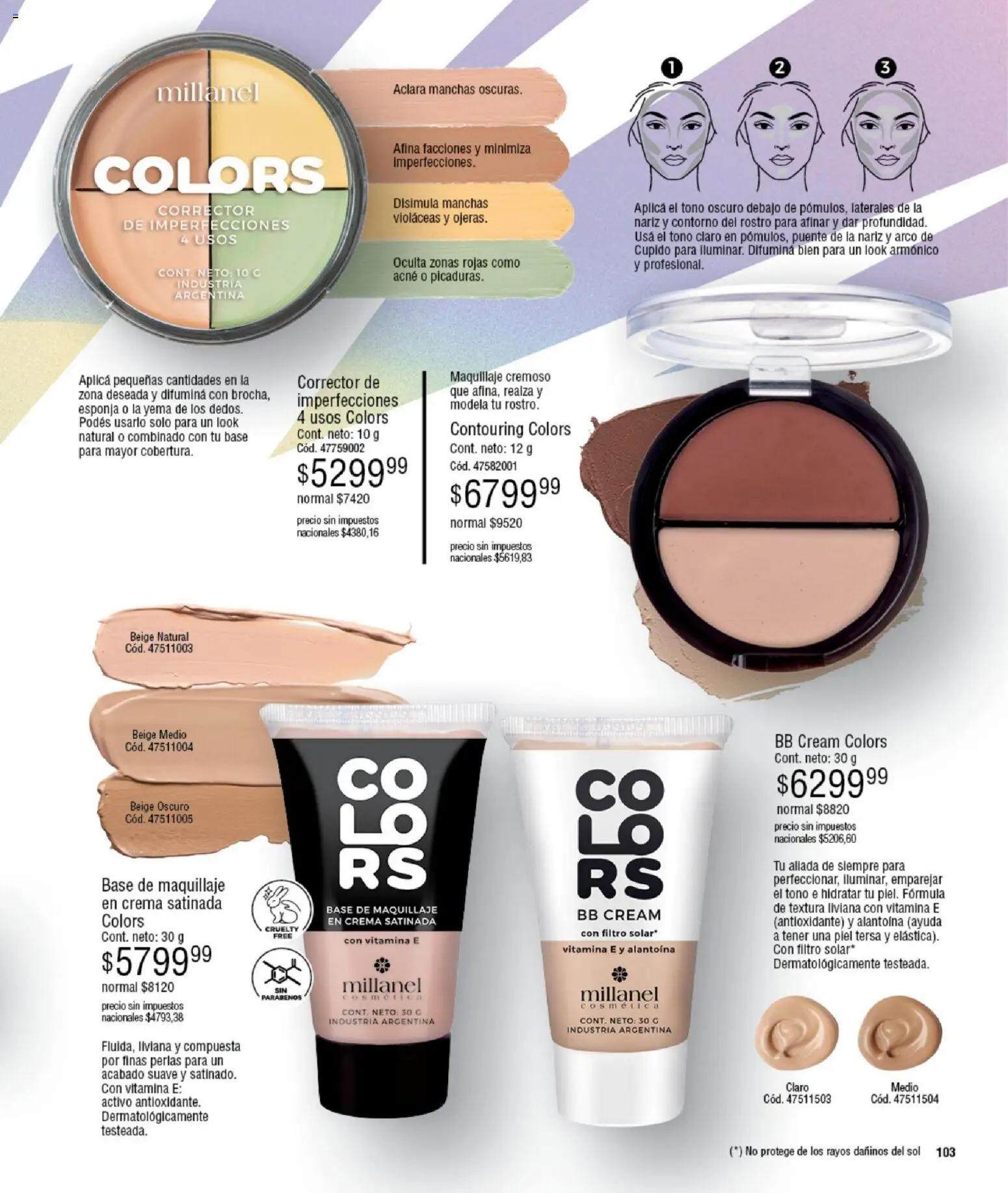 Millanel - Catálogo │ válido desde el 08.12.2025 | Página: 127 | Productos: Base de maquillaje, Maquillaje, Contorno, Crema