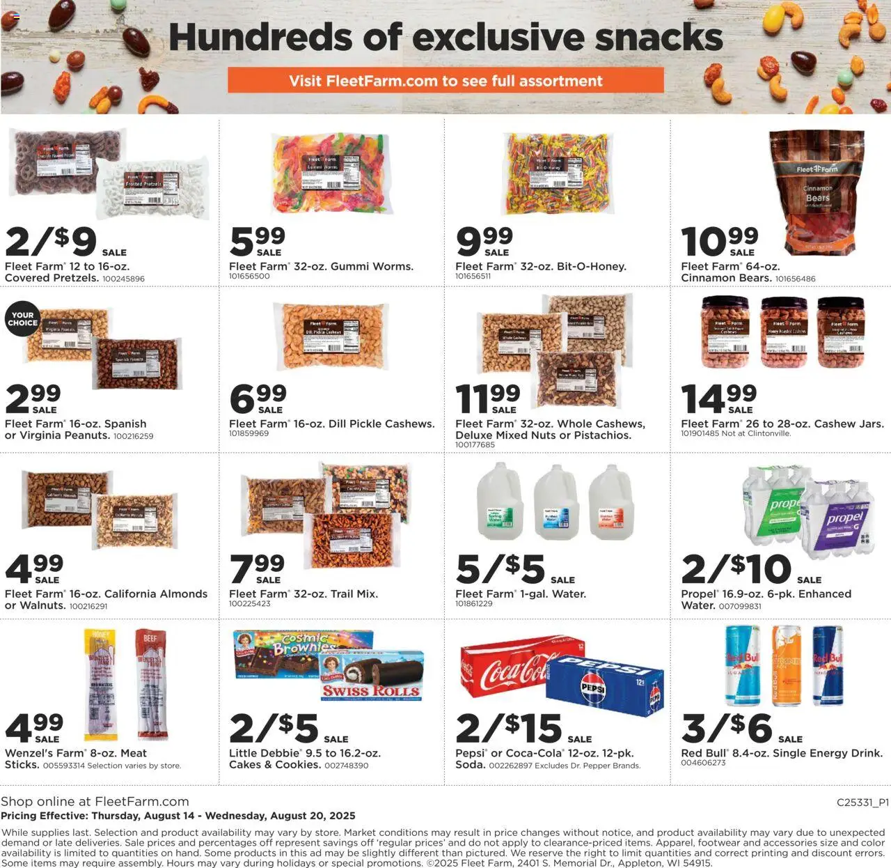 Mills Fleet Farm Weekly Ad - valid from 14.08.2025 | Page: 18 | Products: Beef, Nuts, Pepper, Dill