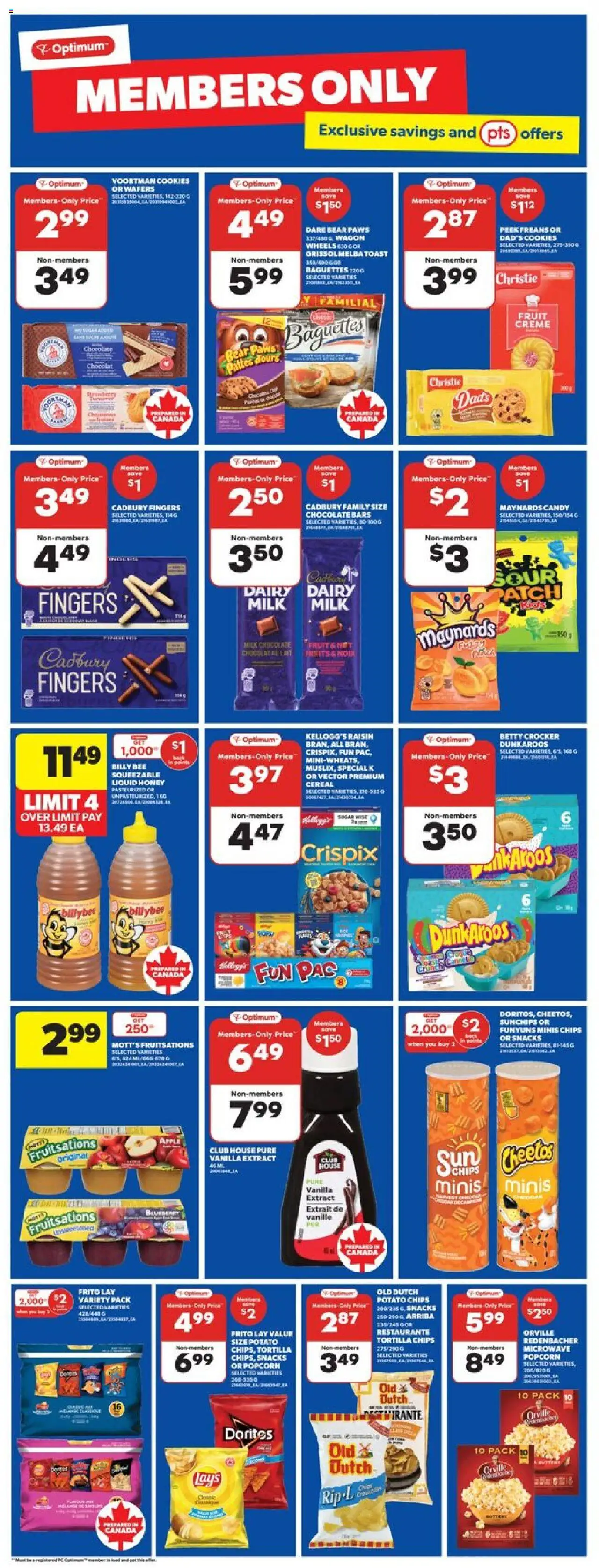 Real Canadian Superstore flyer valid from 18.09.2025 | Page: 13 | Products: Chips, Cookies, Milk, Chocolate
