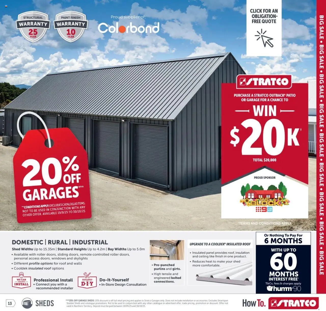 Stratco catalogue - valid from 19.09.2025 | Page: 13 | Products: Shed, Domestic