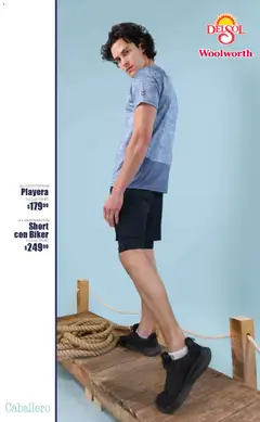 Vista previa de Del Sol y Woolworth catálogo Luce la Primavera, nuevo folleto de la tienda, válido en México a partir del 26.02.2026 | Página: 14 | Productos: Playera, Short