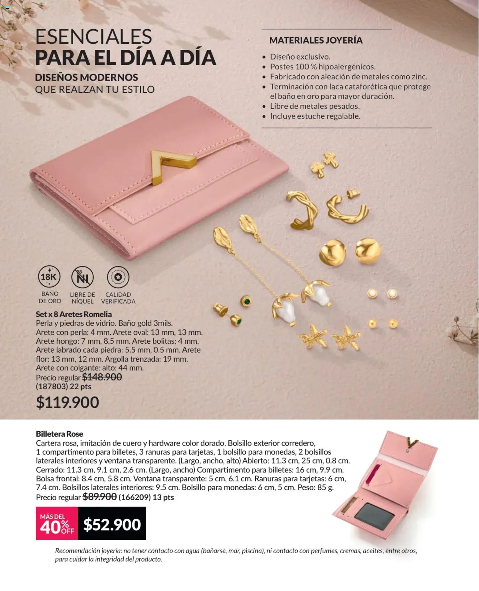 Avon revista - valida desde el 25.02.2026 | Página: 104 | Productos: Billetera, Aretes, Cartera, Baño