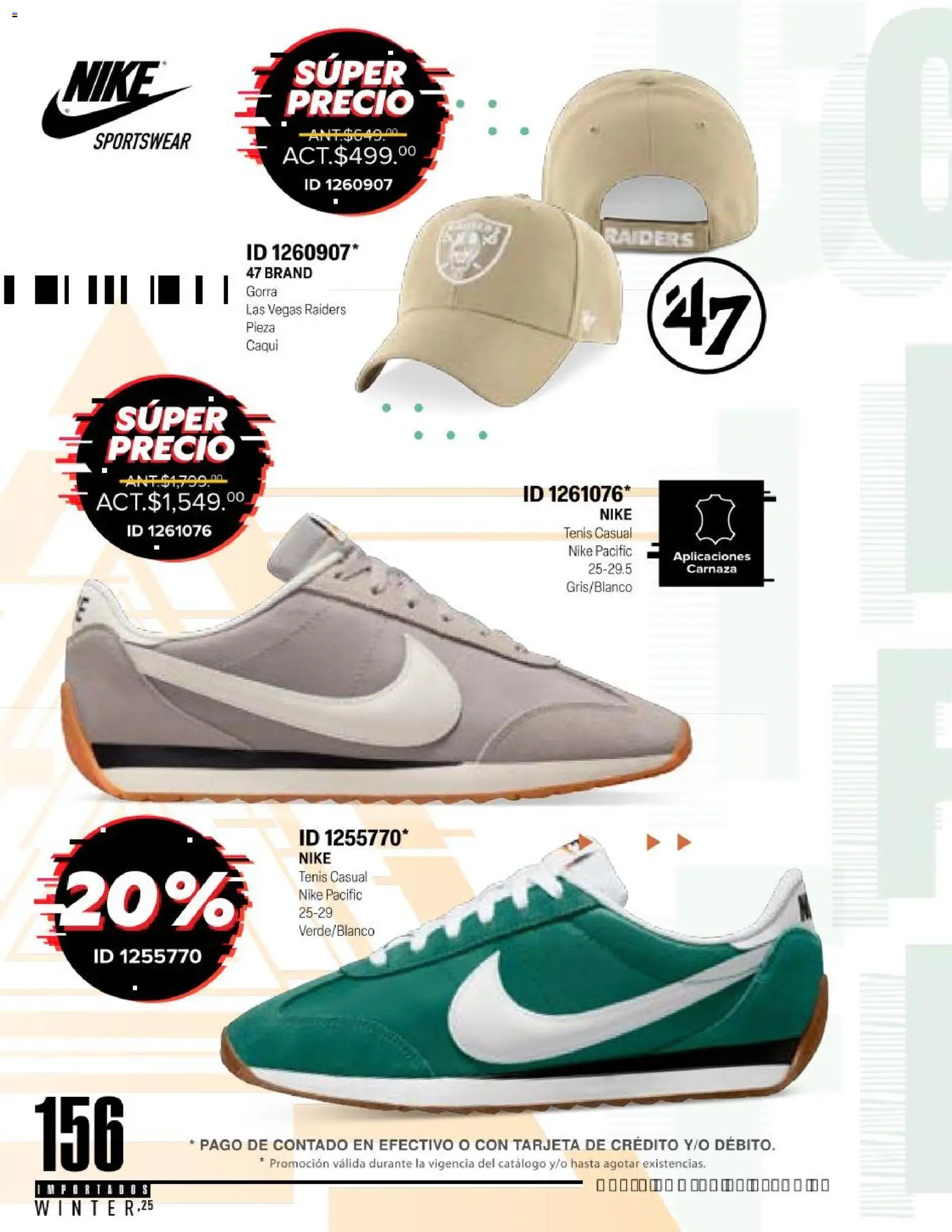Nuevas ofertas de Price Shoes válidas en toda la República Mexicana desde el 11.11.2025. ¡Encuentra las mejores ofertas en Price Shoes catálogo Importados Winter 2025  ! | Página: 156 | Productos: Tenis, Gorra
