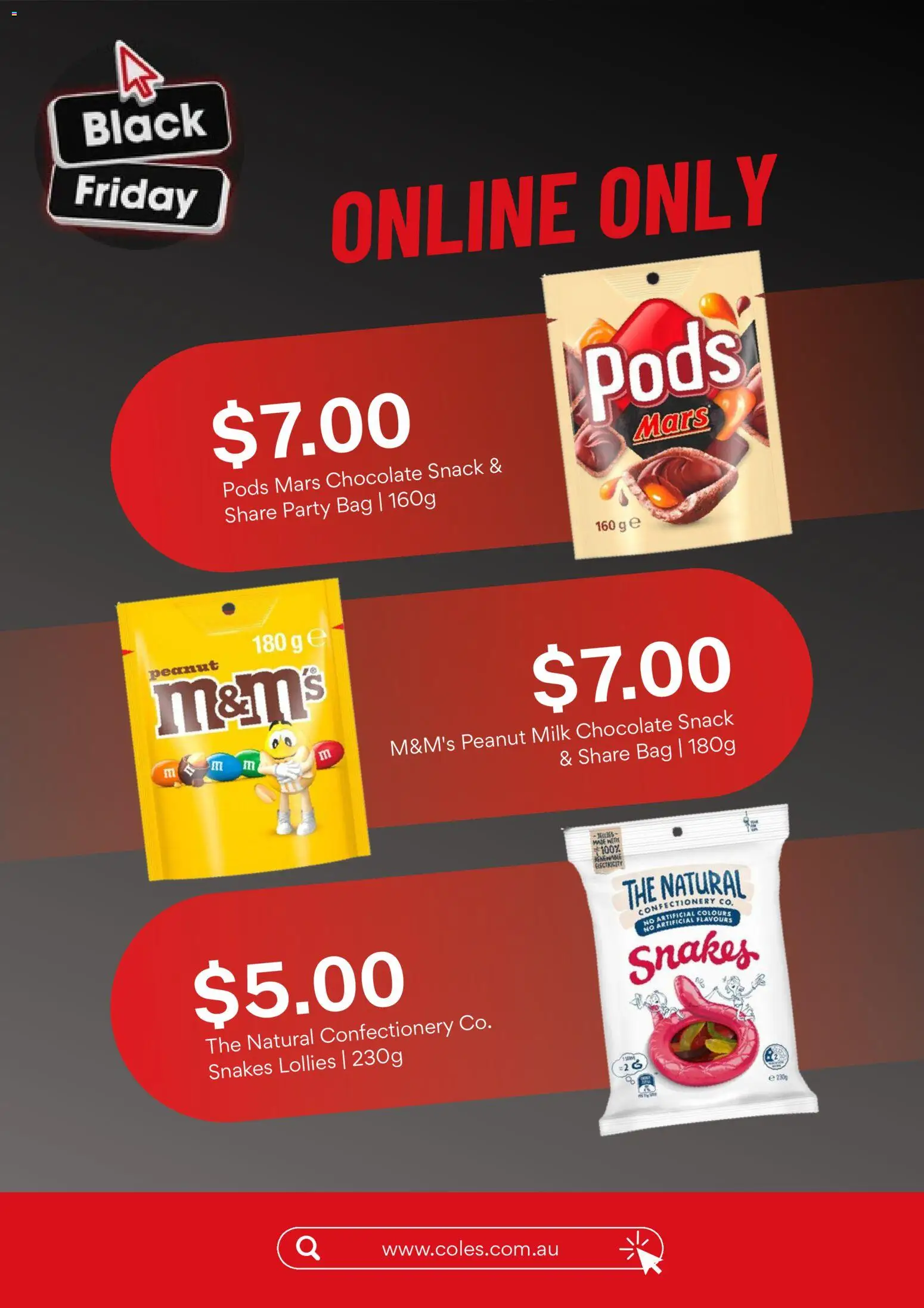 Coles catalogue - valid from 11.11.2025 | Page: 3 | Products: Milk, Chocolate, Lollies, Bag
