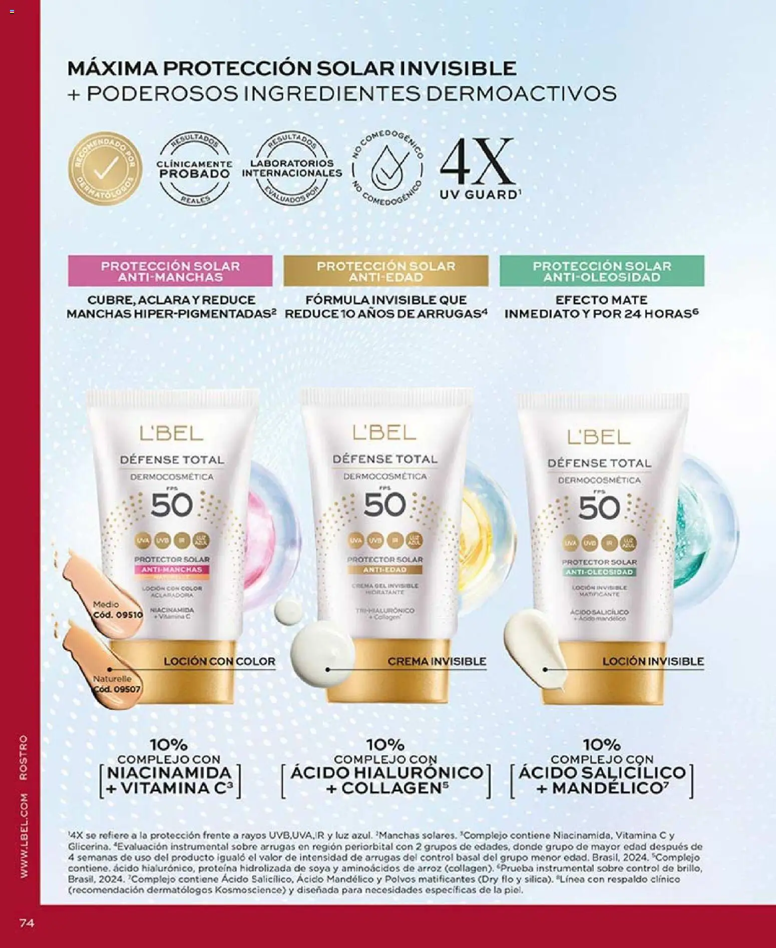 Catálogo L'Bel válido desde 14.11.2025 | Página: 74 | Productos: Protector solar, Arroz, Crema