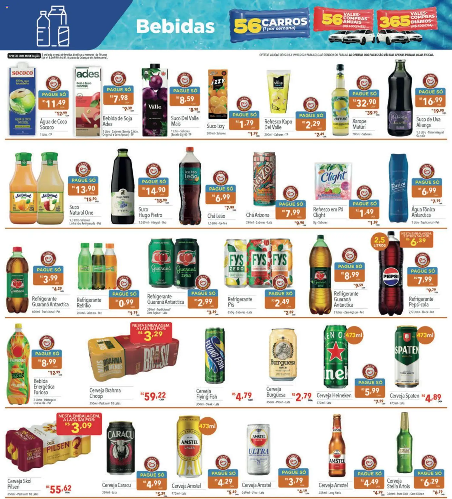 Supermercados Condor Folheto - válido de 02.01.2026 | Página: 18 | Produtos: Coco, Pó, Xarope, Açúcar