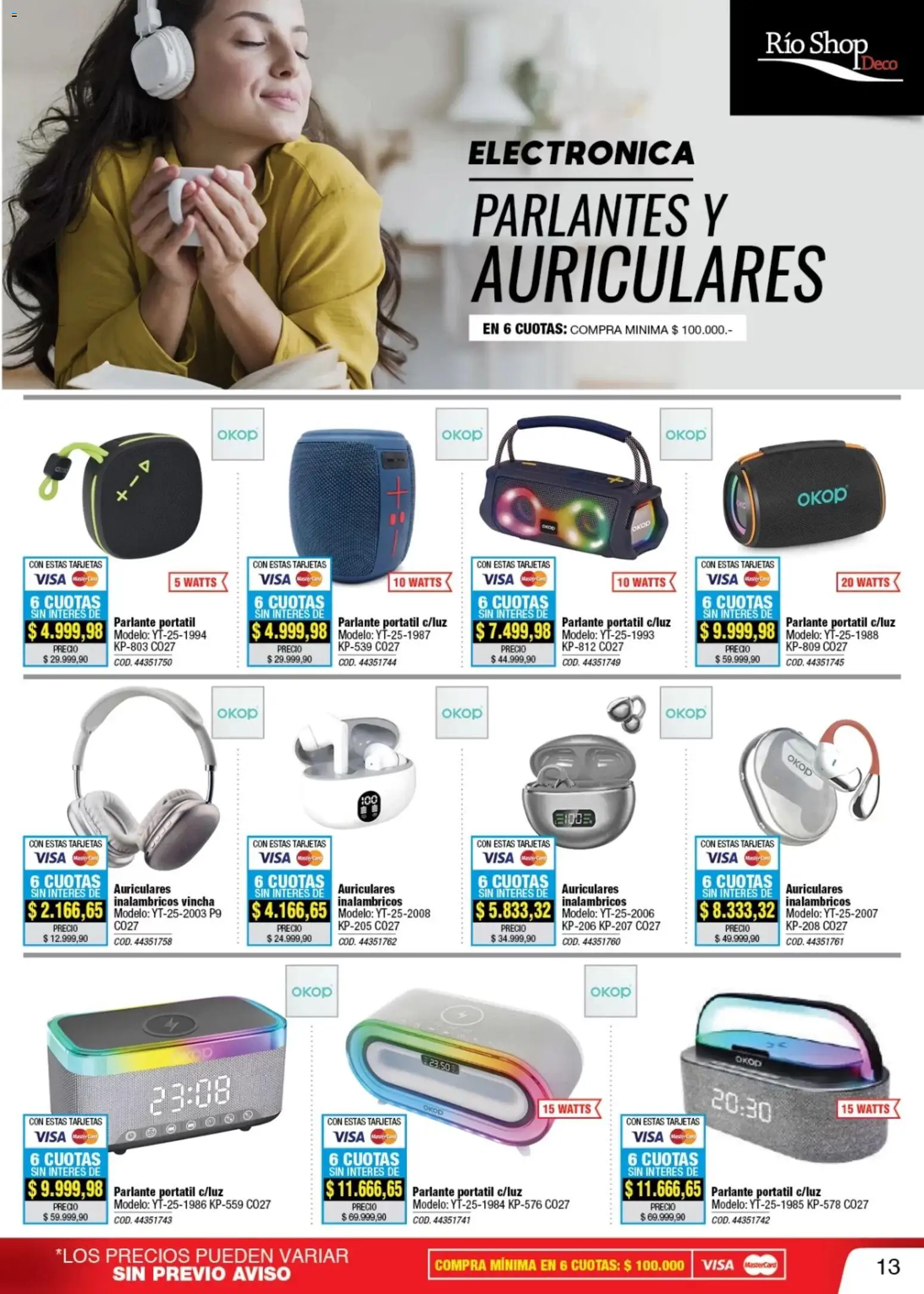 Río Shop Deco catálogo │ válido desde el 01.01.2026 | Página: 13 | Productos: Vincha, Auriculares, Parlante