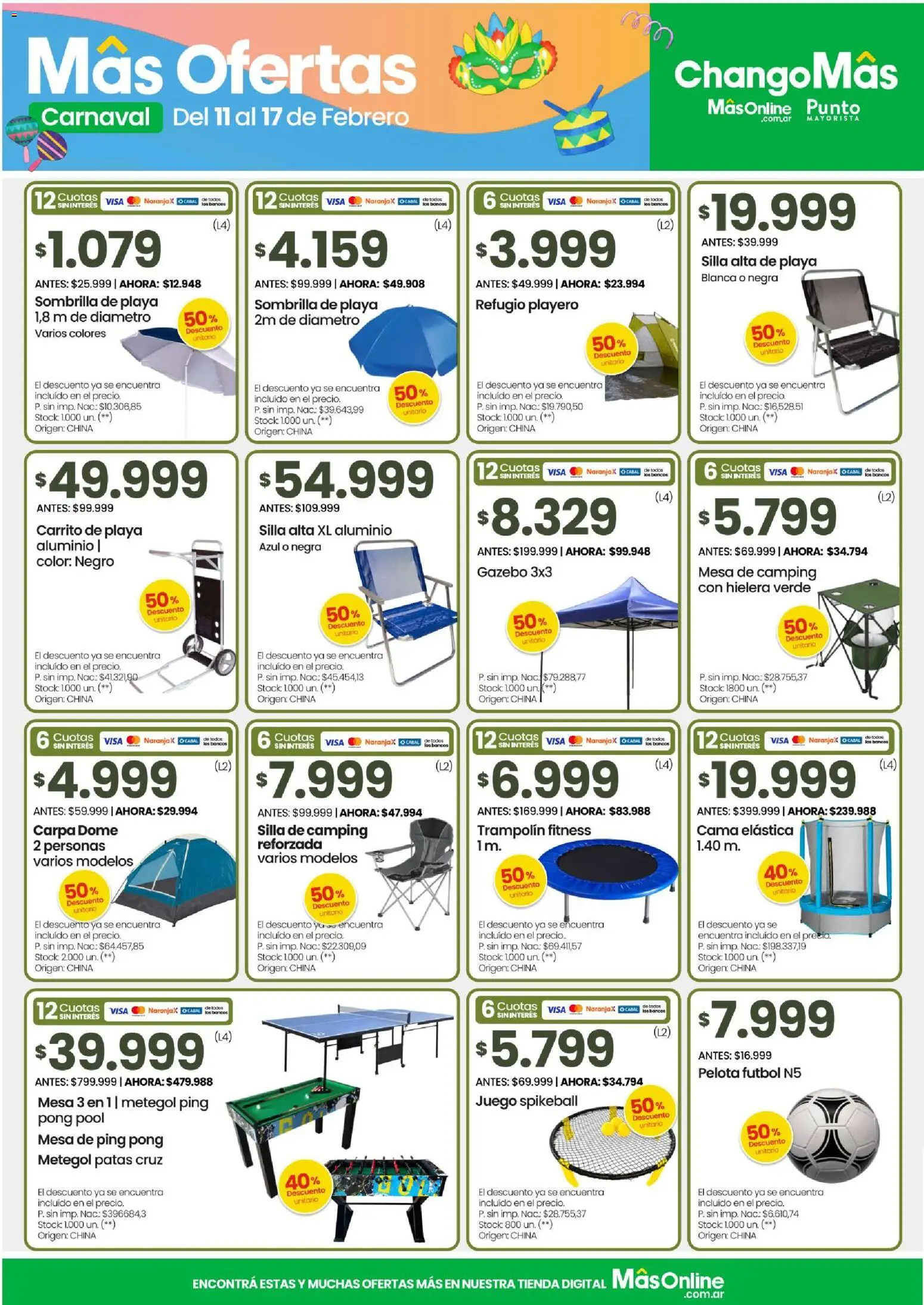 Changomas ofertas │ válido desde el 11.02.2026 | Página: 15 | Productos: Cama elástica, Gazebo, Mesa, Trampolín