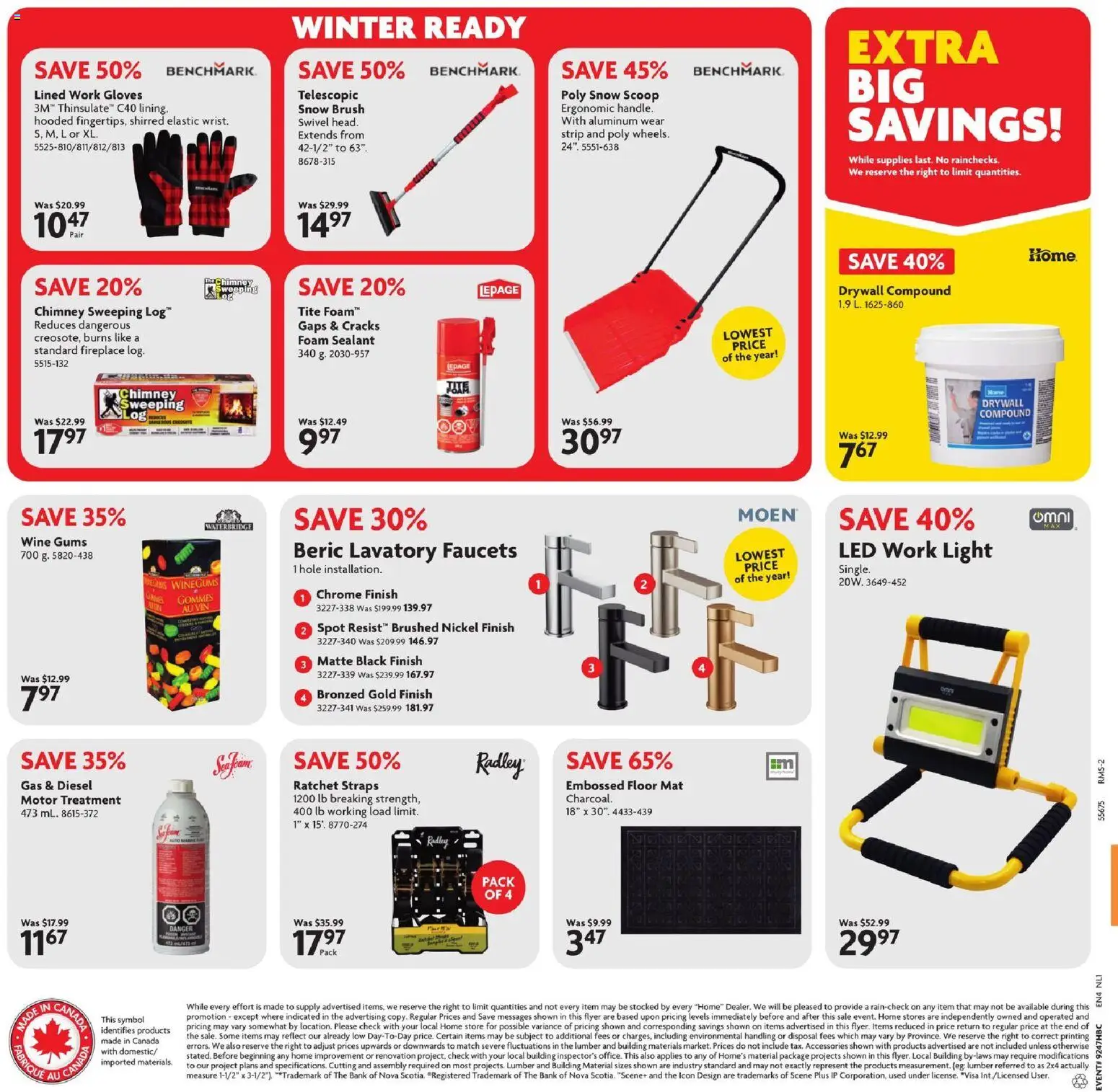 Home Hardware flyer valid from 20.11.2025 | Page: 3 | Products: Gloves, Brush, Wine