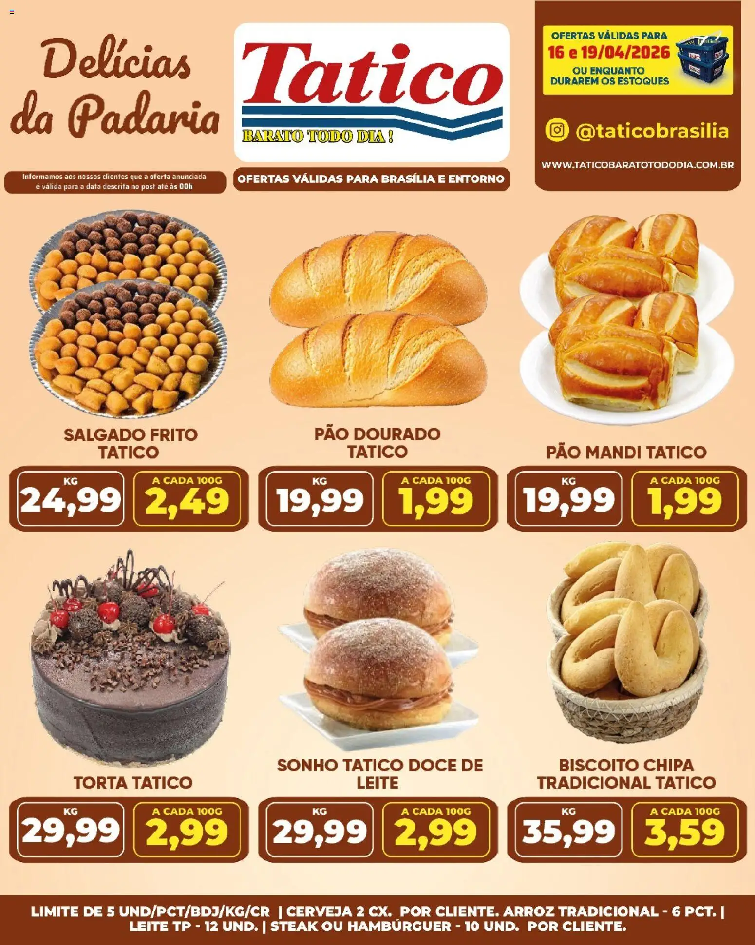 Tatico Folheto - válido de 17.04.2026 | Página: 14 | Produtos: Leite, Pão, Cerveja, Arroz