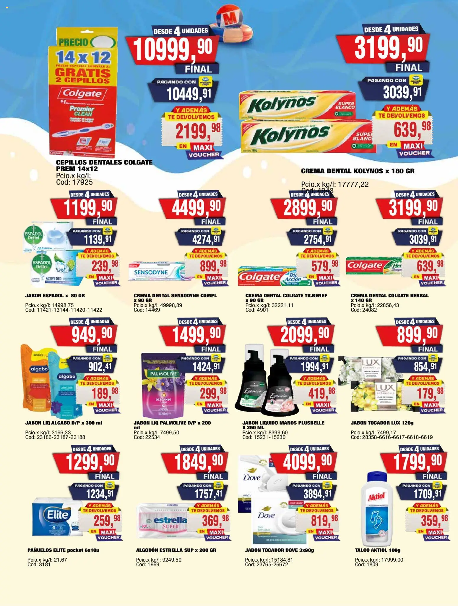 Maxiconsumo ofertas │ válido desde el 02.02.2026 | Página: 28 | Productos: Algodón, Jabón líquido, Jabón, Crema