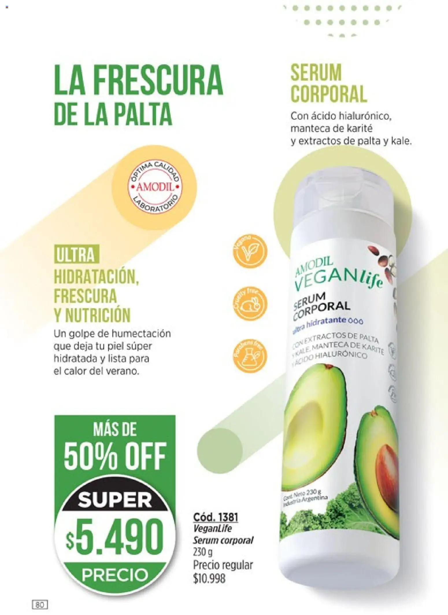 Catálogo Amodil Campaña 1/2026 │ válido desde el 01.01.2026 | Página: 80 | Productos: Serum, Palta, Manteca