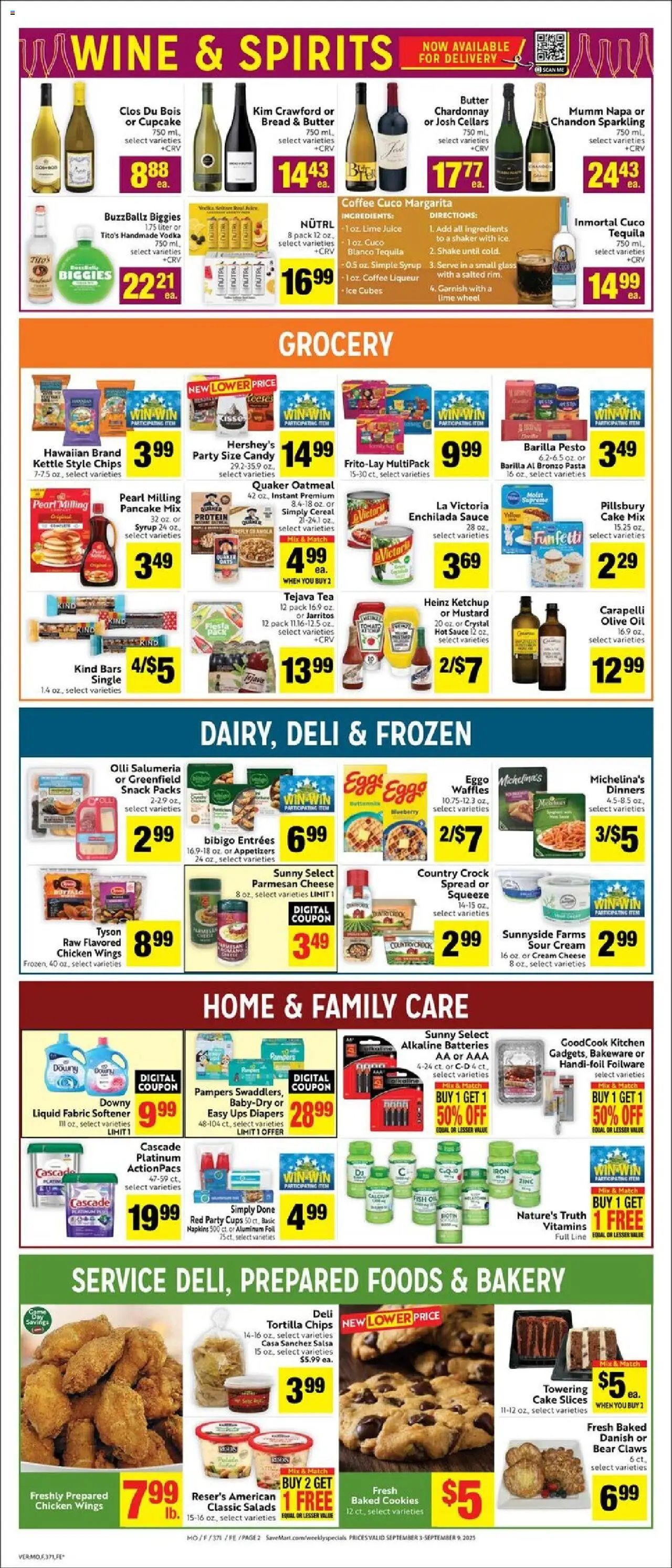 Save Mart Ad - valid from 03.09.2025 | Page: 5 | Products: Tea, Chips, Cookies, Cupcake