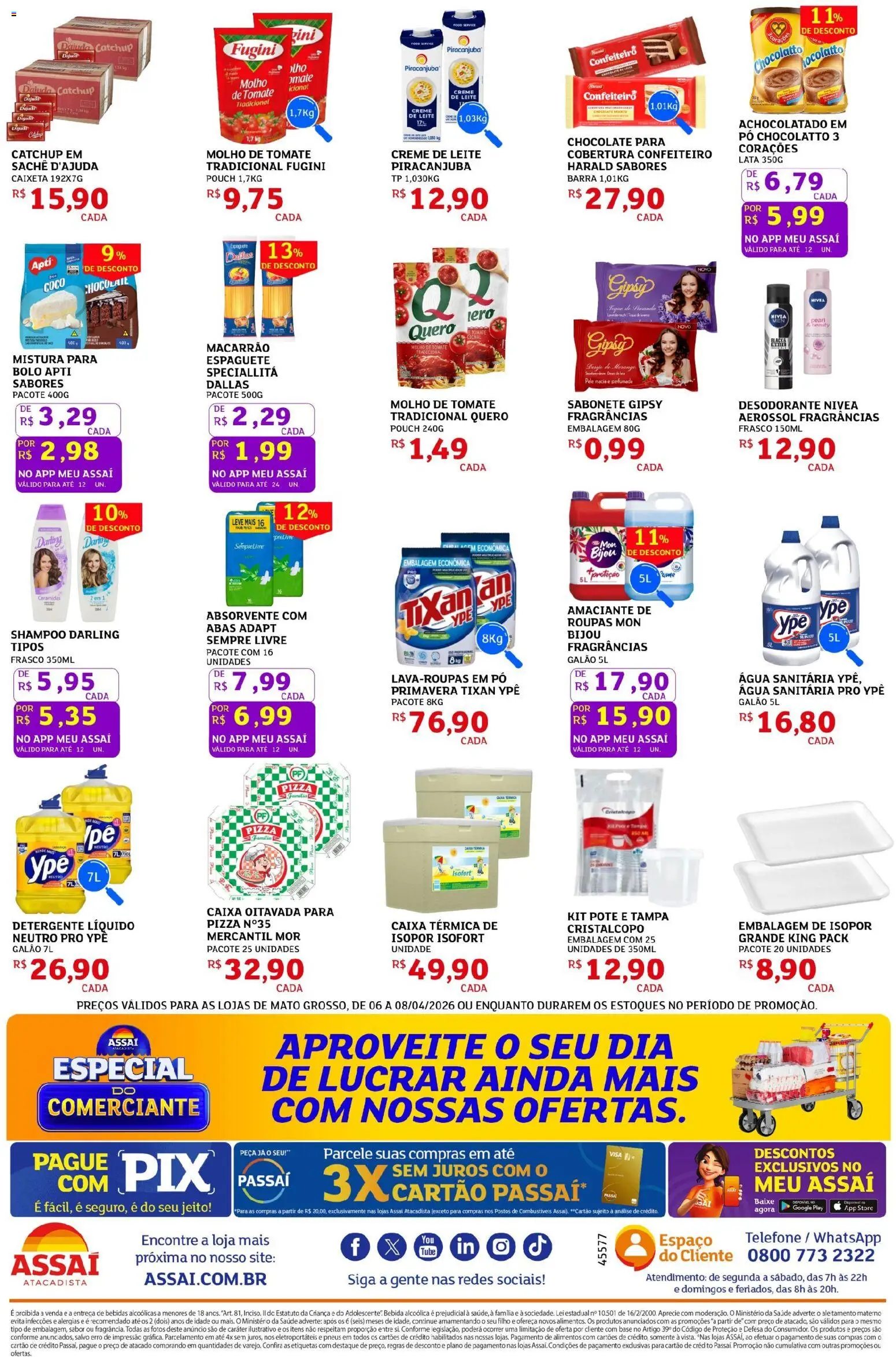 Assaí Atacadista Folheto - válido de 06.04.2026 | Página: 2 | Produtos: Coco, Pneus, Base, Amaciante