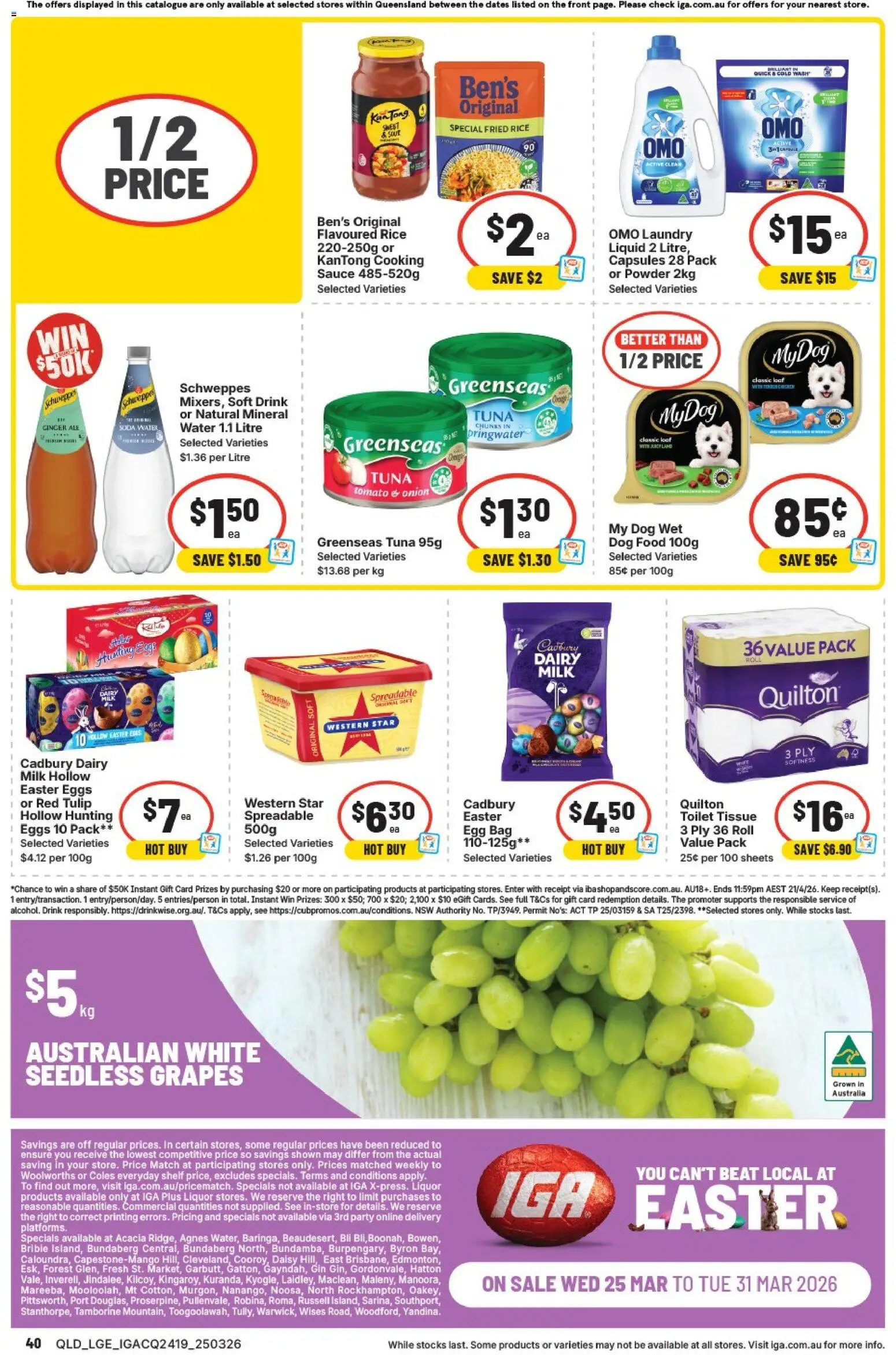IGA catalogue - valid from 25.03.2026 | Page: 39 | Products: Shelf, Dairy, Eggs, Dog food