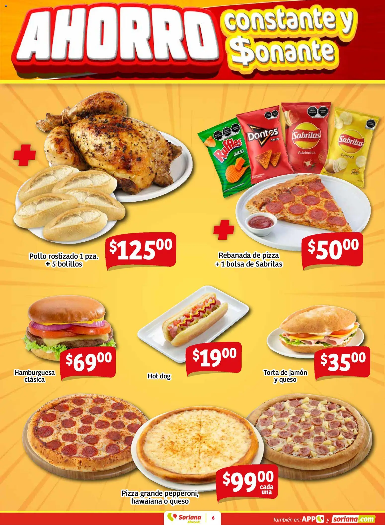 Nuevas ofertas de Soriana válidas en toda la República Mexicana desde el 08.01.2026. ¡Encuentra las mejores ofertas en Soriana - Fin de Semana Mercado: BCS, Son y Sin  ! | Página: 6 | Productos: Pollo, Bolsa, Queso, Jamón