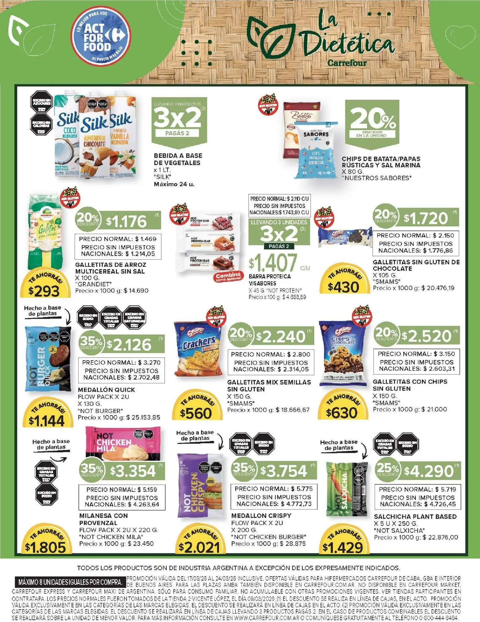 Carrefour ofertas │ válido desde el 17.03.2026 | Página: 17 | Productos: Milanesa, Azucar, Salchicha, Galletas