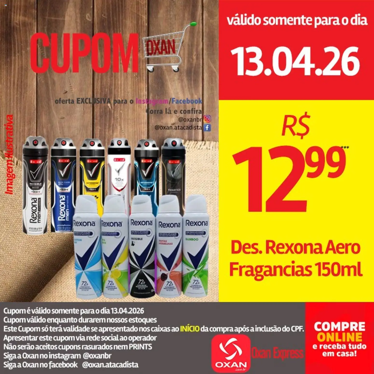 Oxan Atacadista Folheto - válido de 13.04.2026 | Página: 10 | Produtos: Rexona