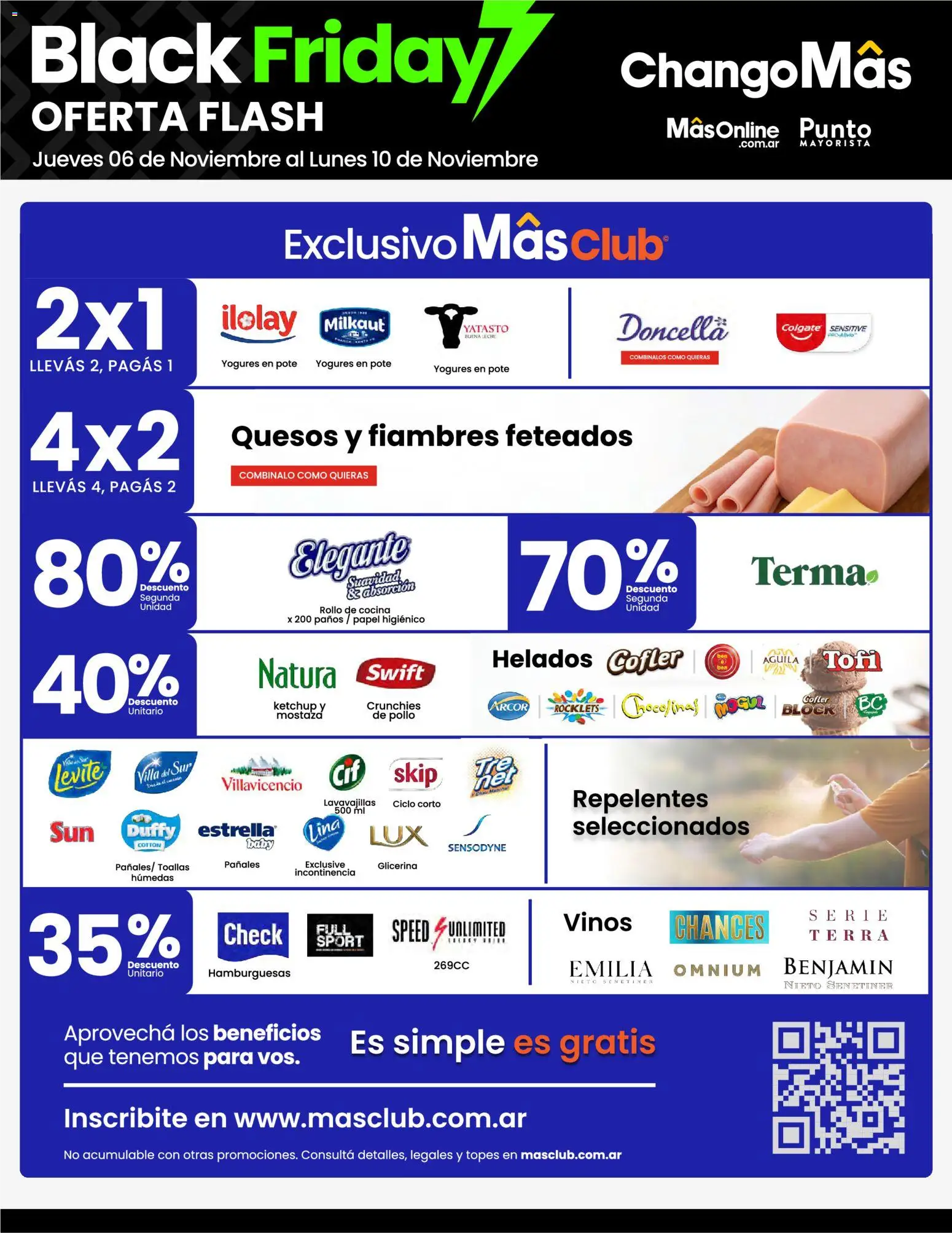 Changomas ofertas flash │ válido desde el 06.11.2025 | Página: 5 | Productos: Lavavajillas, Toallas, Mostaza, Leche