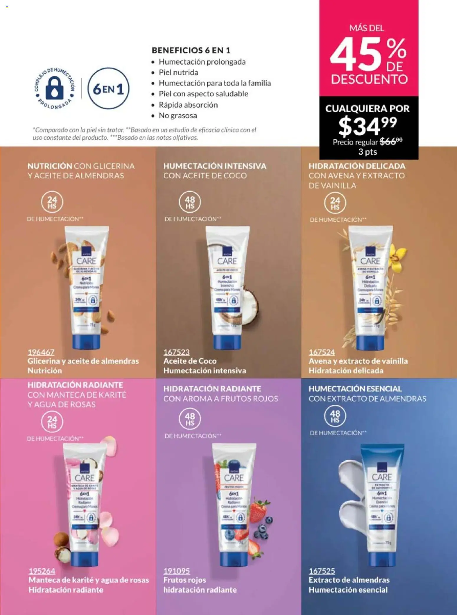 Nuevas ofertas de AVON válidas en toda la República Mexicana desde el 30.01.2026. ¡Encuentra las mejores ofertas en AVON campaña 3 2026! | Página: 15 | Productos: Almendras, Avena, Crema, Radiante