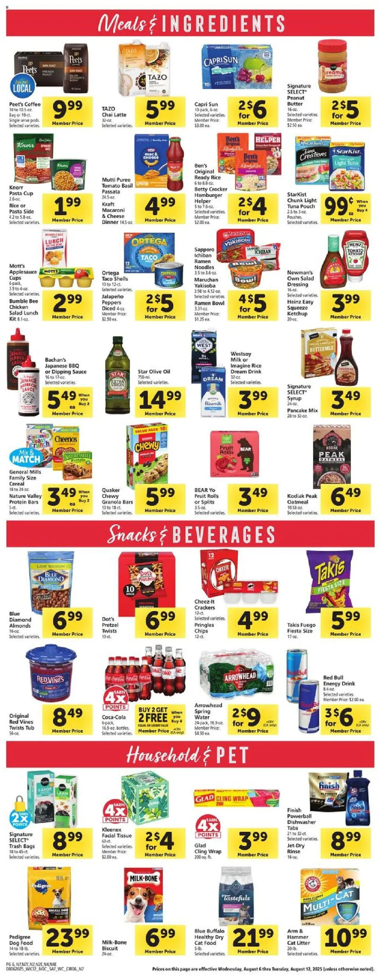 Safeway Weekly Ad - valid from 06.08.2025 | Page: 6 | Products: Coffee, Chips, Ketchup, Dishwasher