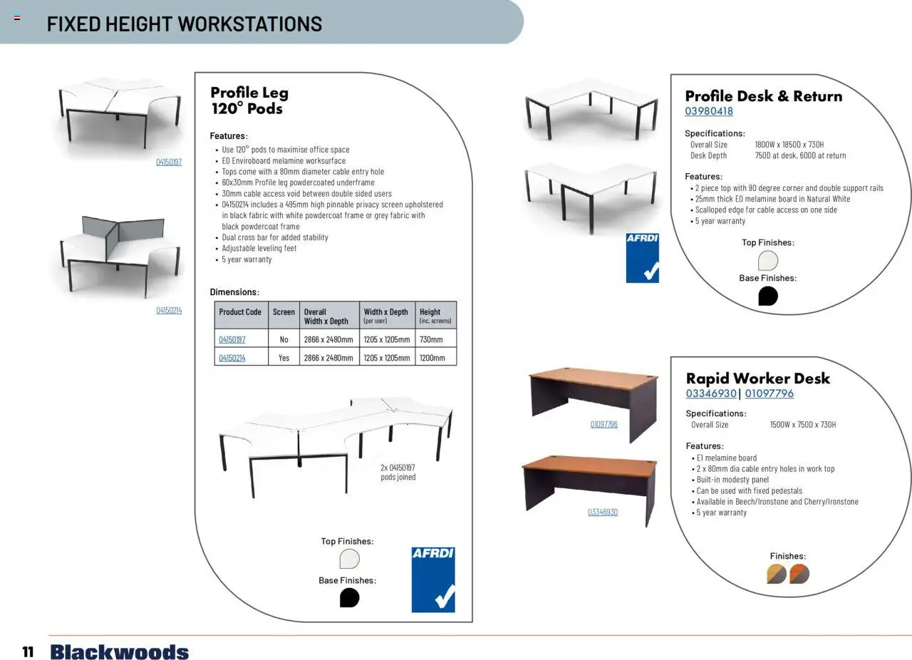 Black Woods catalogue - valid from 18.11.2024 | Page: 12 | Products: Desk, Cable, Screen