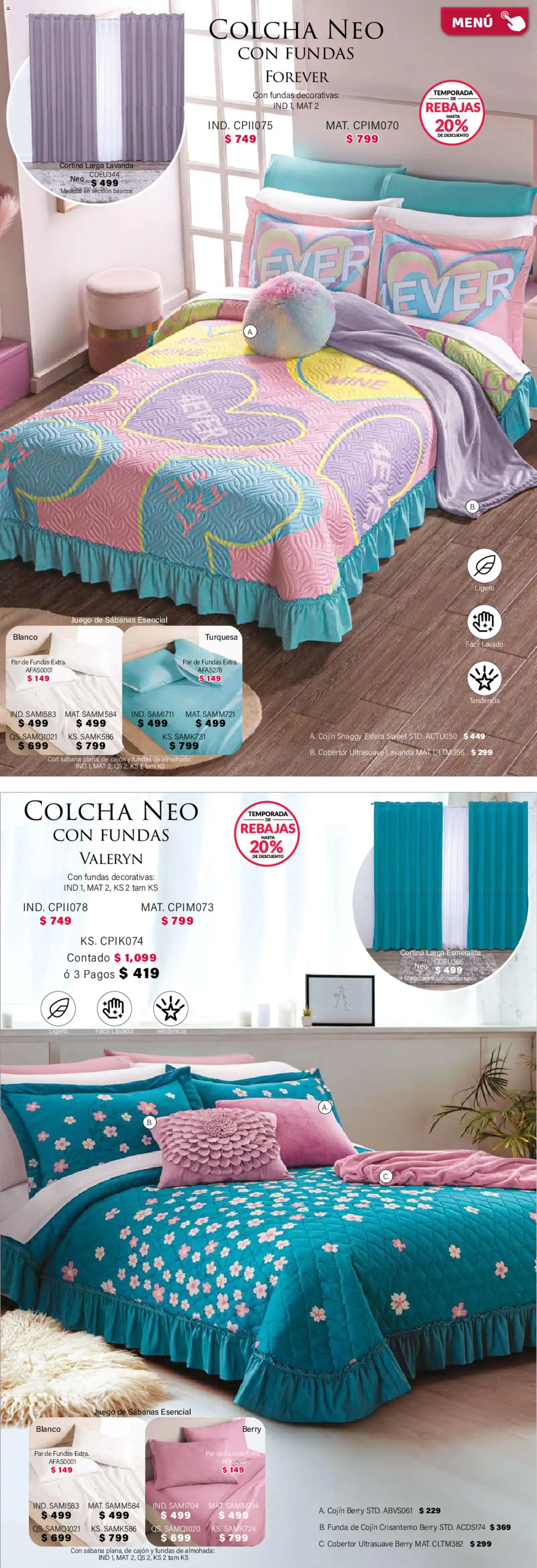Nuevas ofertas de Colchas Concord válidas en toda la República Mexicana desde el 01.02.2026. ¡Encuentra las mejores ofertas en Colchas Concord catálogo! | Página: 86 | Productos: Cobertor, Juego, Funda, Almohada