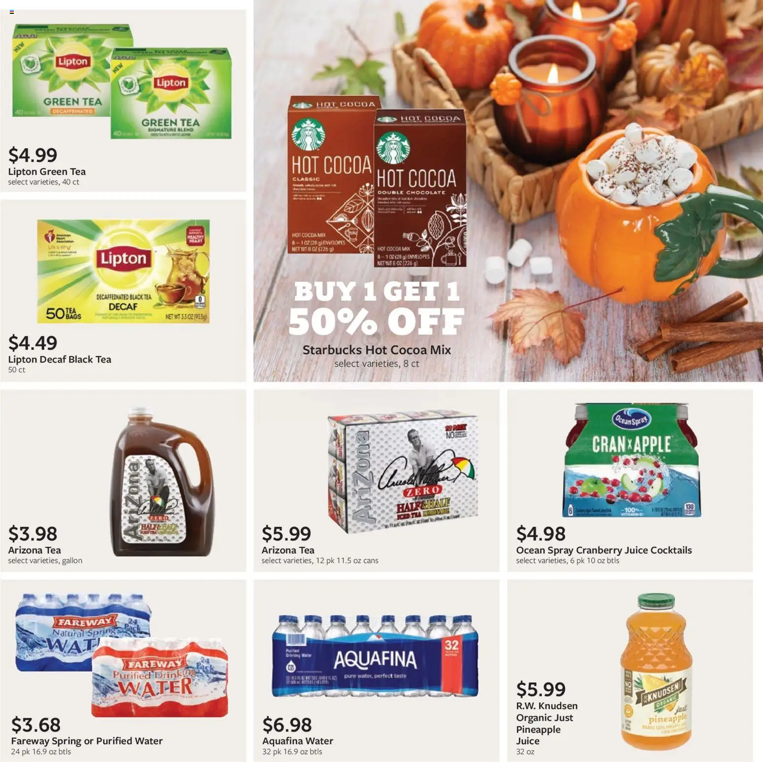 Fareway Monthly Ad - valid from 03.11.2025 | Page: 17 | Products: Chocolate, Juice, Tea, Water