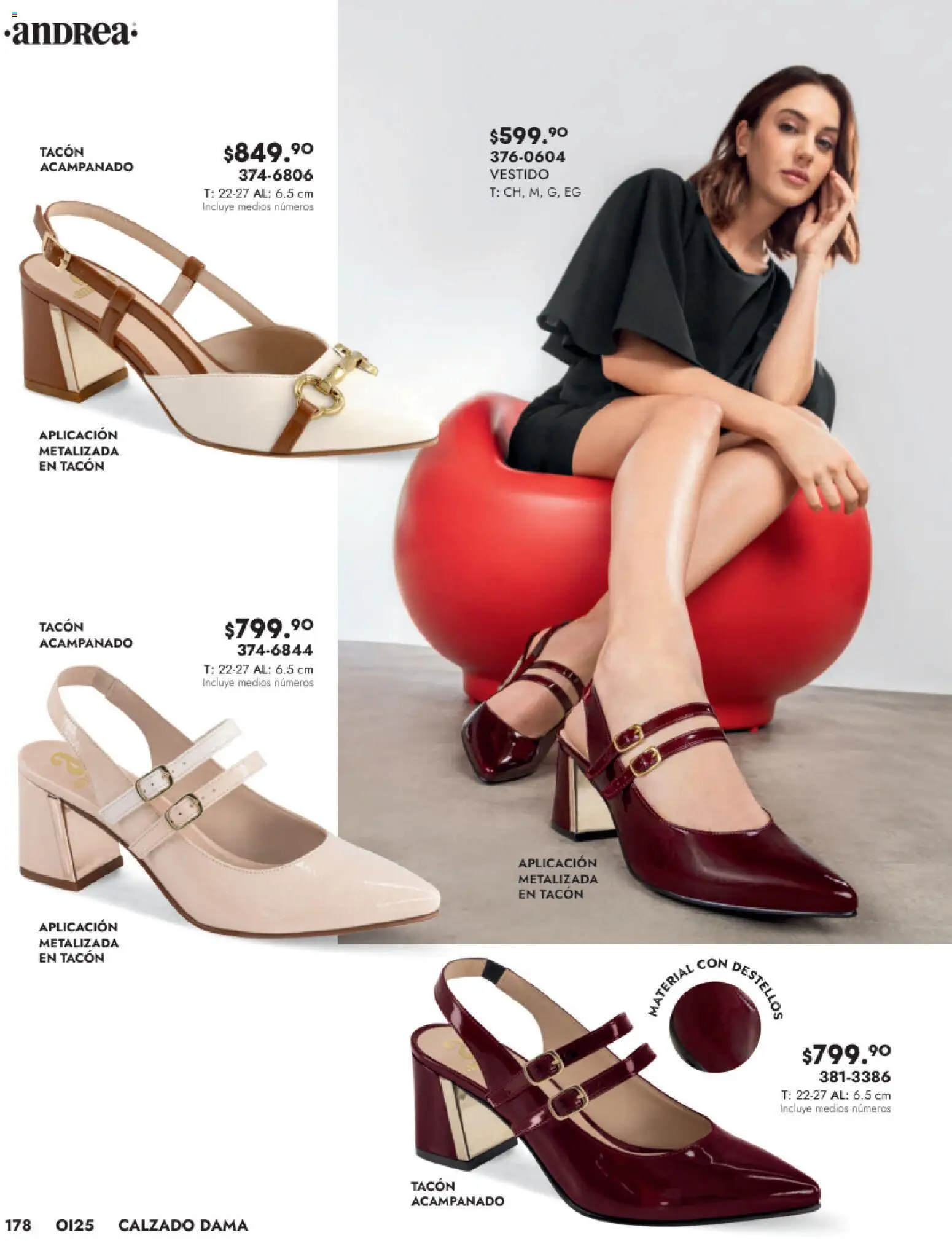 Nuevas ofertas de Andrea válidas en toda la República Mexicana desde el 24.08.2025. ¡Encuentra las mejores ofertas en Andrea - Catálogo Calzado Dama! | Página: 178 | Productos: Vestido