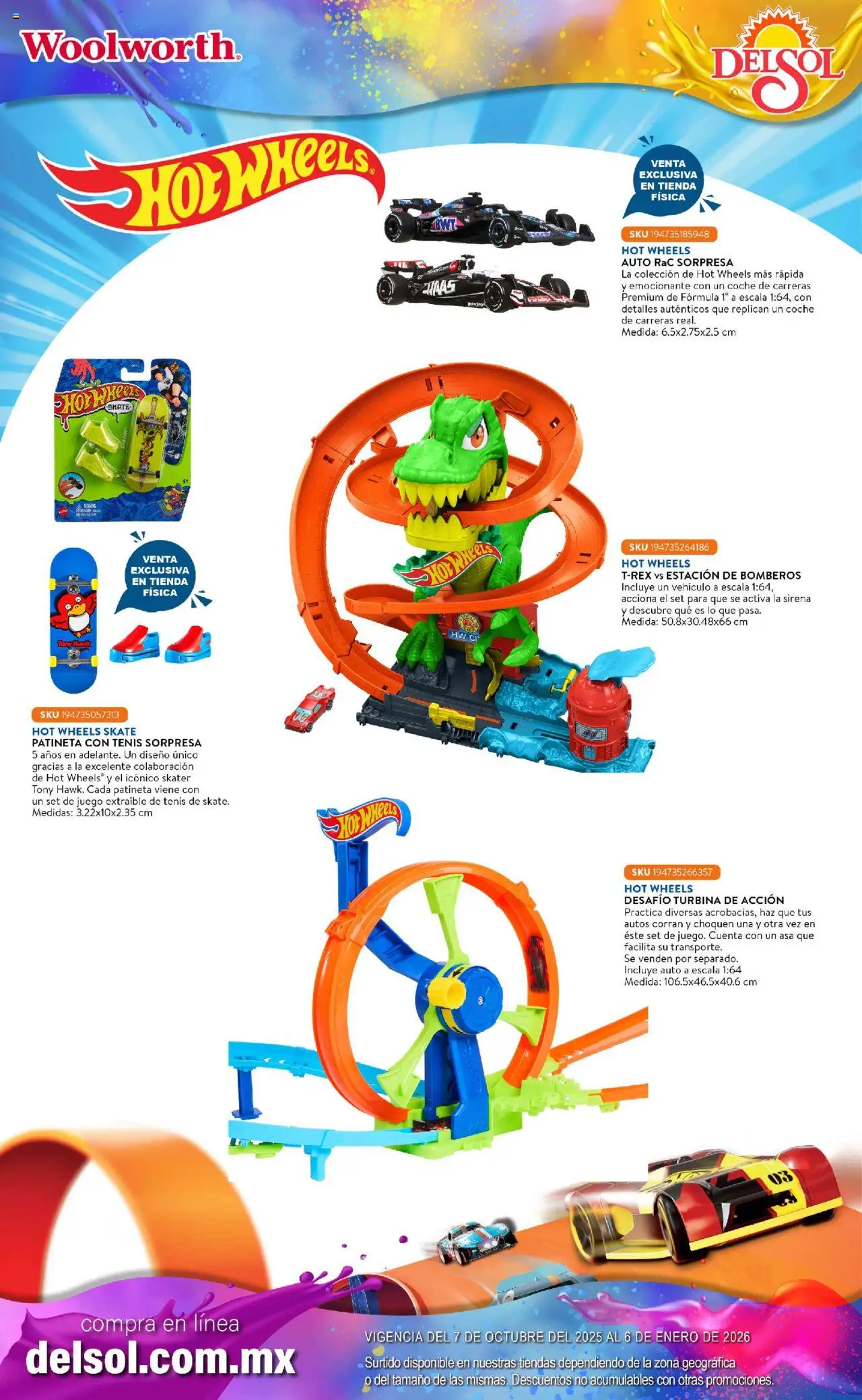 Nuevas ofertas de Del Sol y Woolworth válidas en toda la República Mexicana desde el 07.10.2025. ¡Encuentra las mejores ofertas en Del Sol y Woolworth - Catálogo Castillo Del Juguete! | Página: 189 | Productos: Tenis, Juego