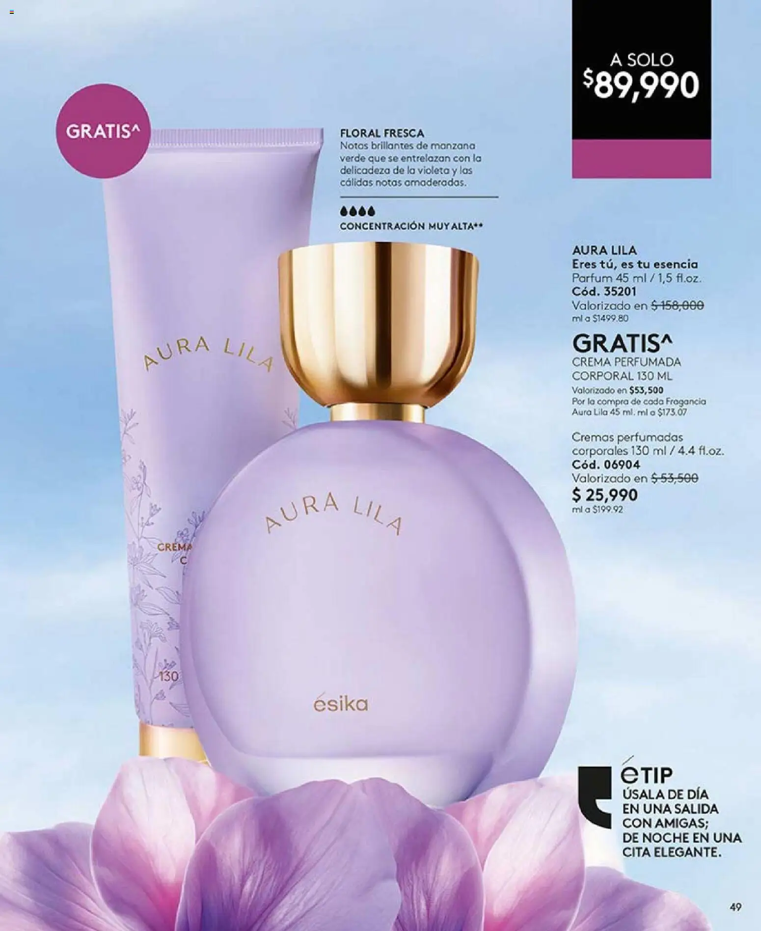 Ésika revista - valida desde el 01.04.2026 | Página: 49 | Productos: Crema, Manzana, Fragancia