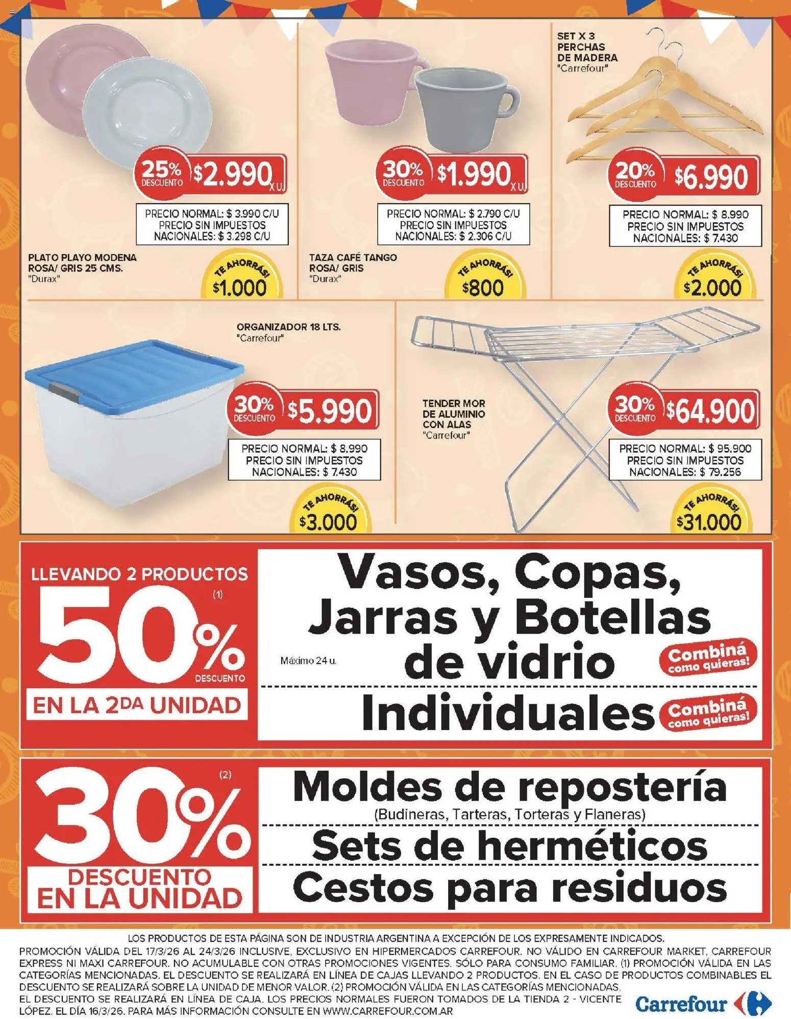 Carrefour ofertas │ válido desde el 17.03.2026 | Página: 21 | Productos: Organizador, Taza, Café, Té