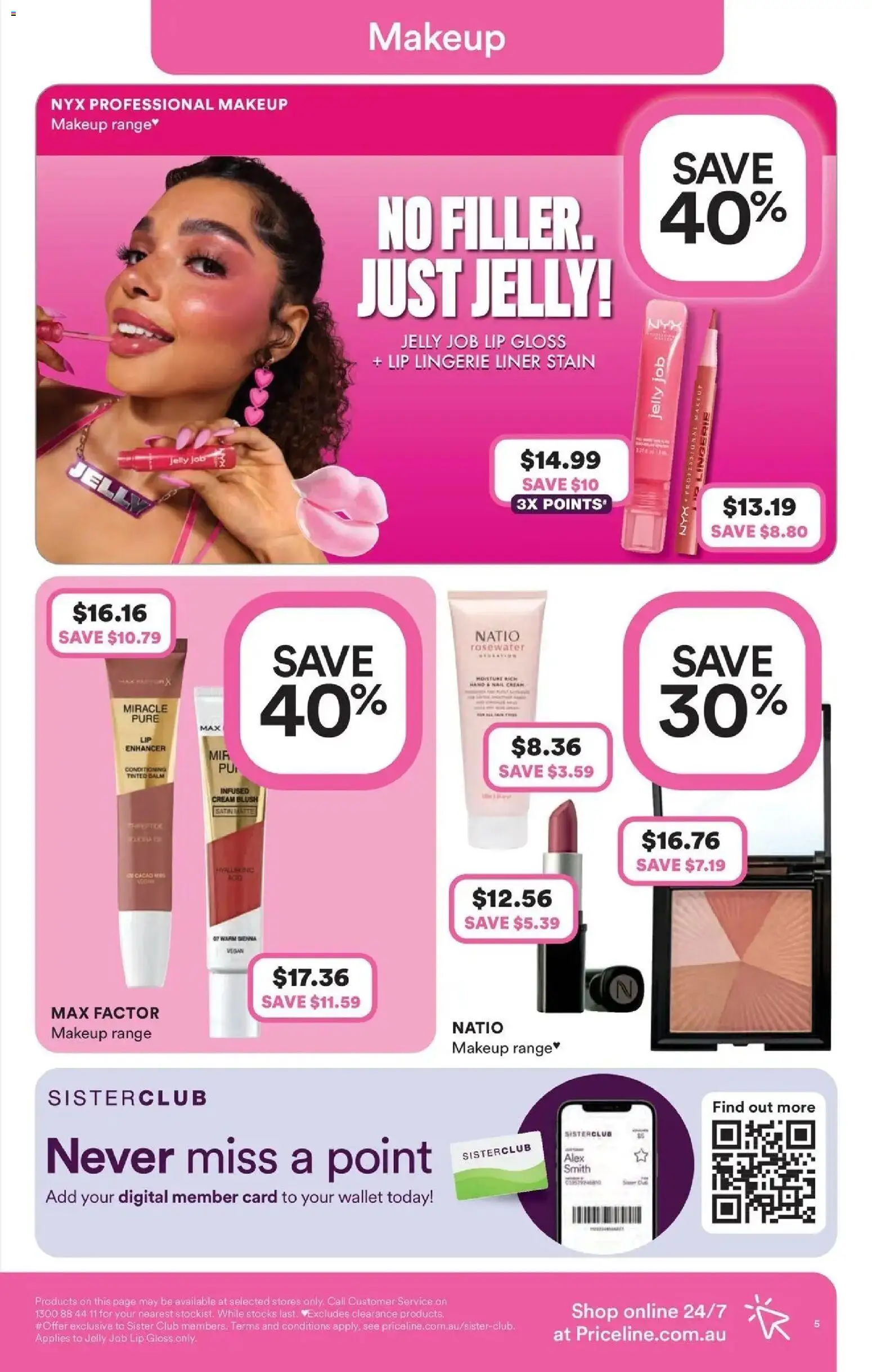 Priceline Pharmacy catalogue - valid from 25.03.2026 | Page: 5 | Products: Lip gloss, Lingerie, Cream, Digital