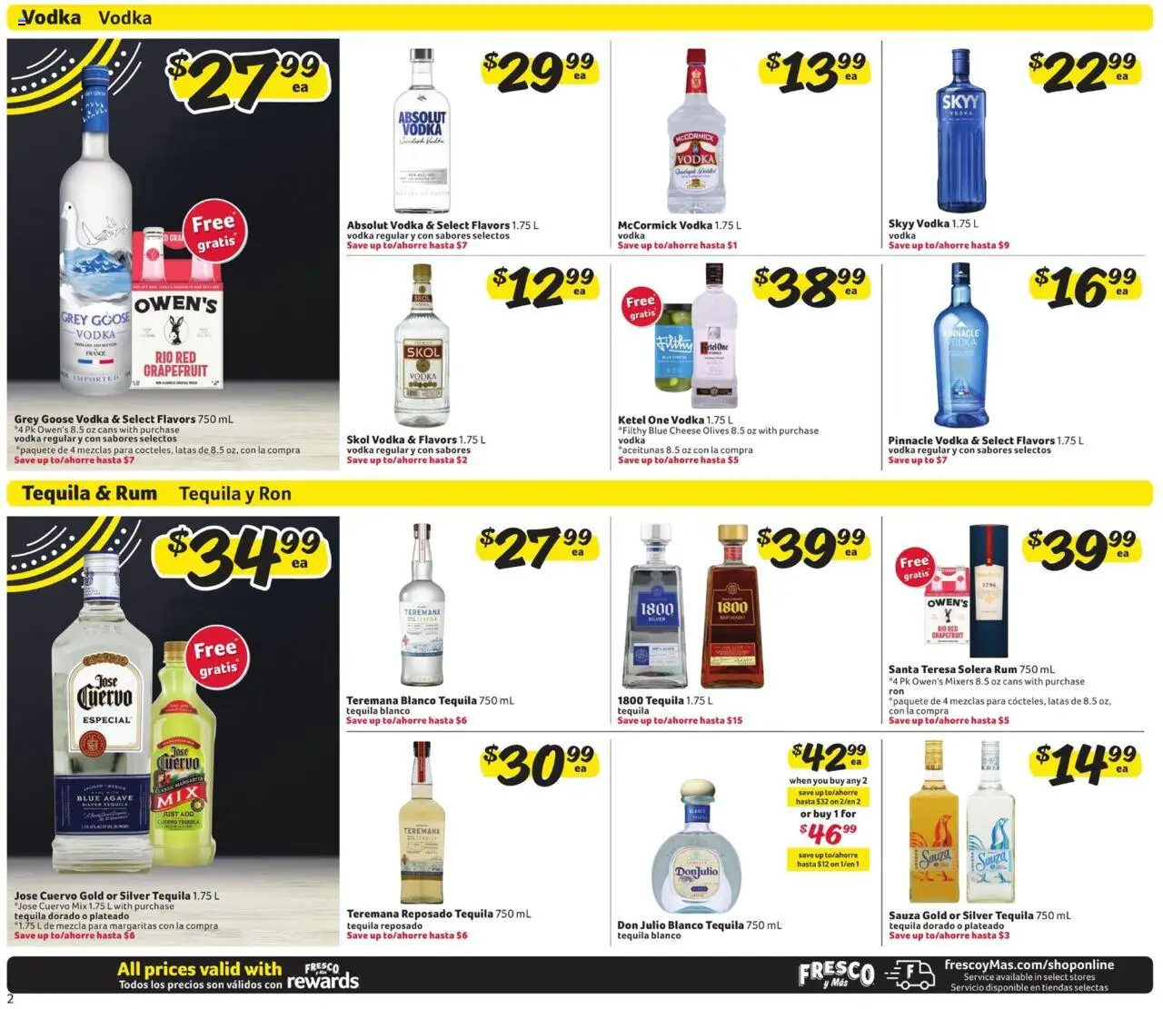 Fresco y Más Alcohol Flyer - valid from 25.08.2025 | Page: 2 | Products: Cheese, Vodka, Grapefruit