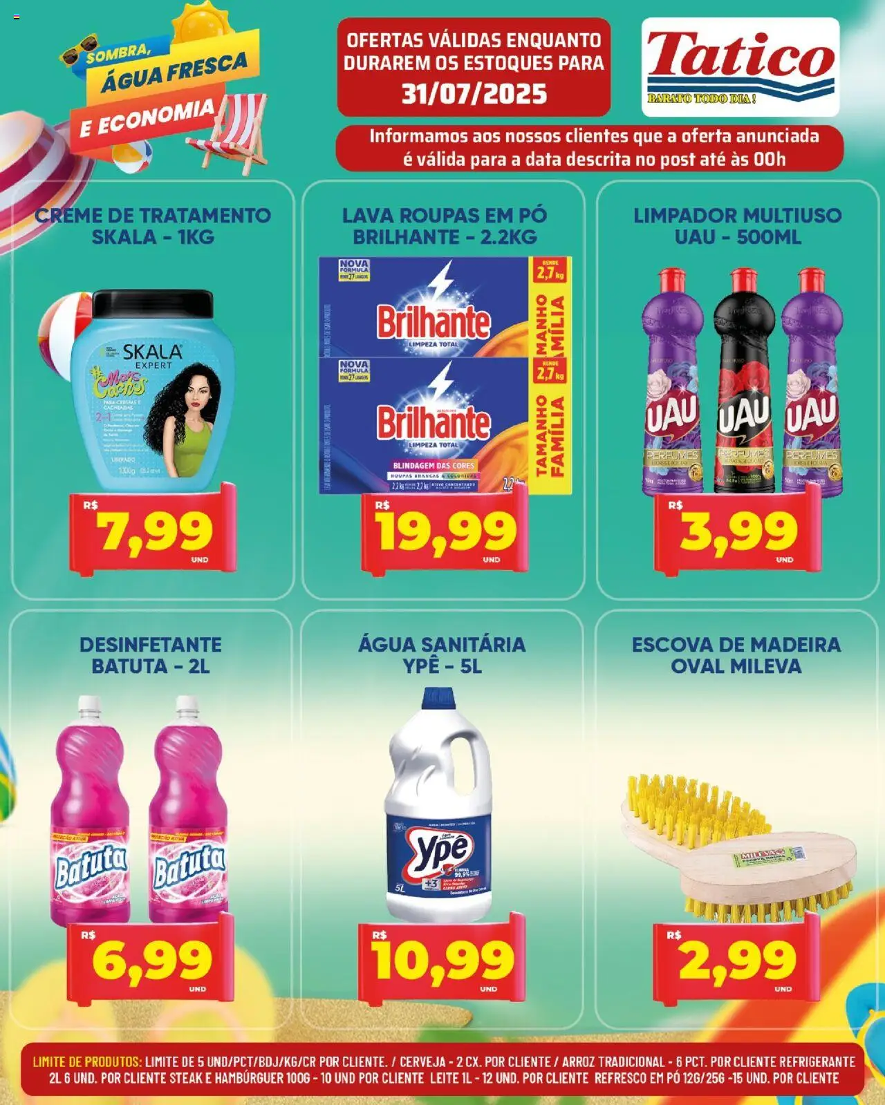 Tatico Folheto - válido de 31.07.2025 | Página: 22 | Produtos: Cerveja, Creme, Perfumes, Desinfetante