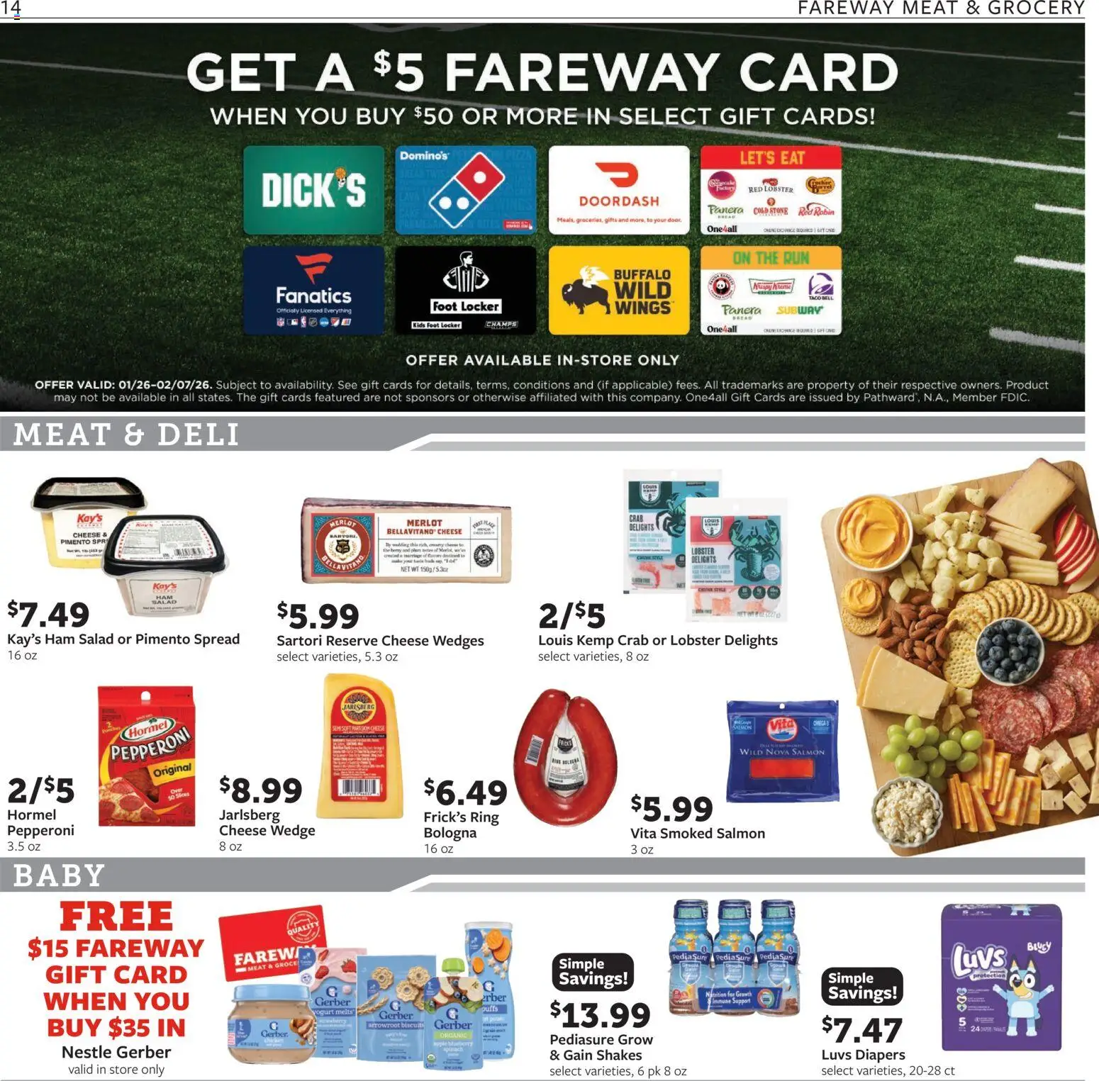 Fareway - Weekly Ad - valid from 26.01.2026 | Page: 14 | Products: Plum, Cheese, Yogurt, Ham