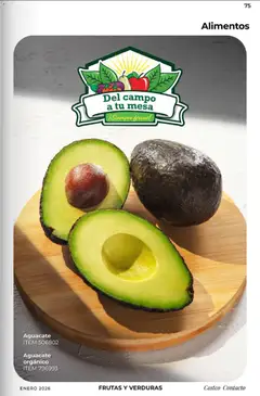 Vista previa de Aguacate, Avocado, ITEM 506802, nuevo folleto de la tienda, válido en México a partir del 01.01.2026 | Página: 75 | Productos: Aguacate, Mesa
