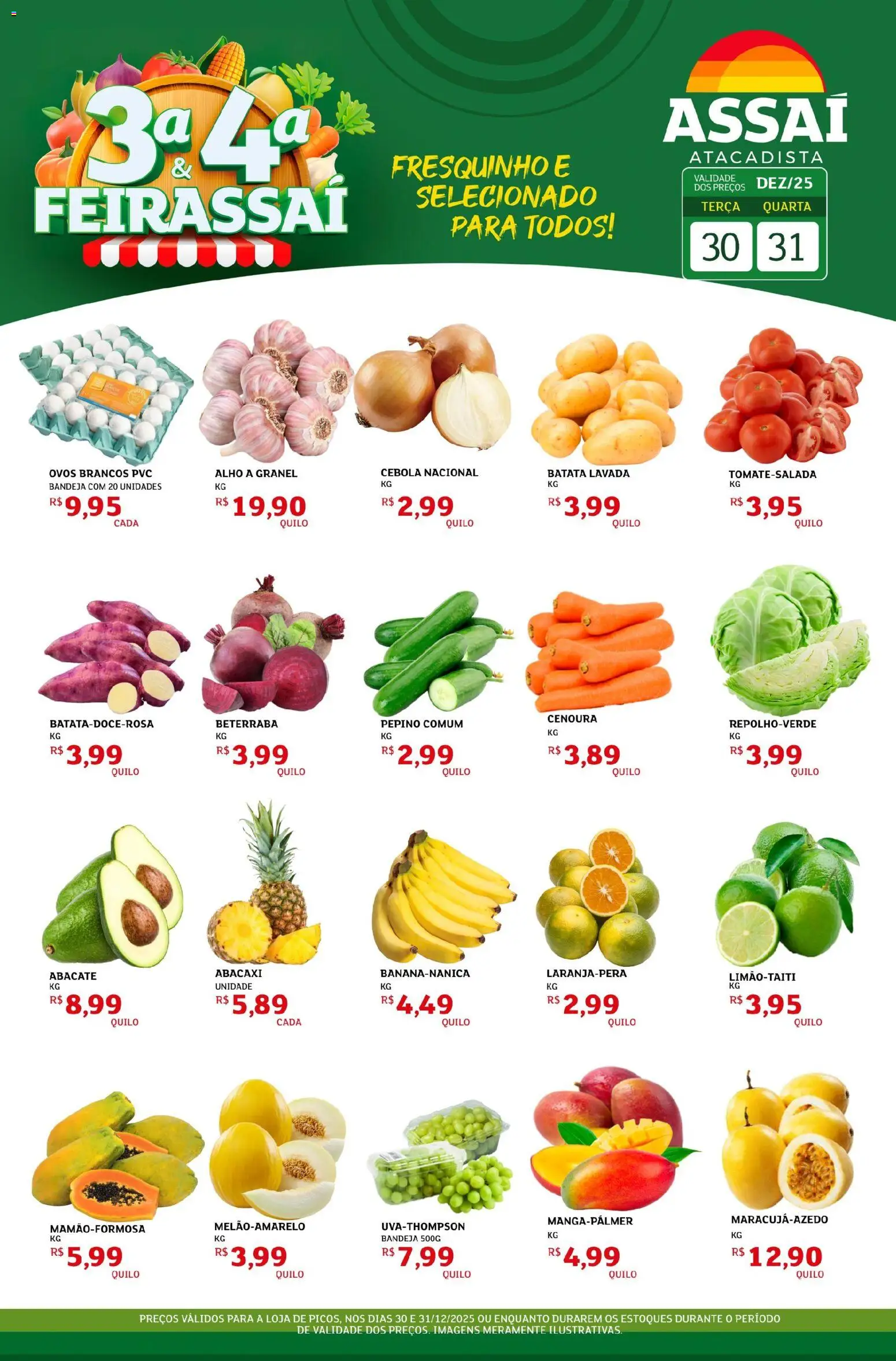 Assaí Atacadista Folheto - válido de 13.01.2026 | Página: 1 | Produtos: Alho, Beterraba, Cenoura, Bandeja