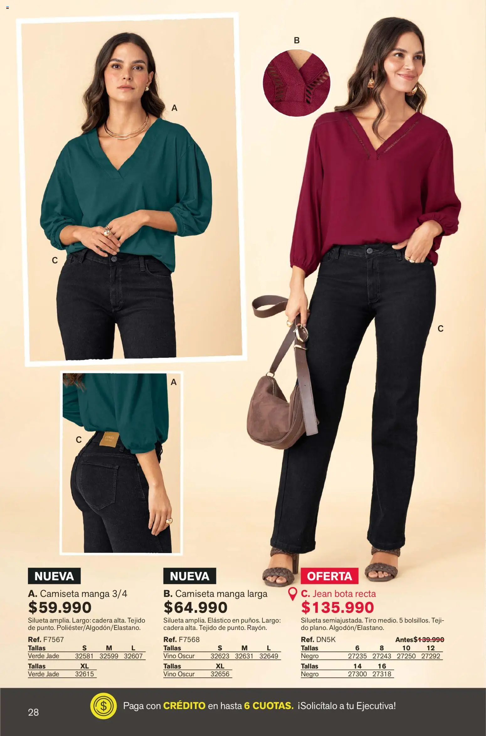 Leonisa revista - valida desde el 01.02.2026 | Página: 28 | Productos: Jean, Camiseta, Vino