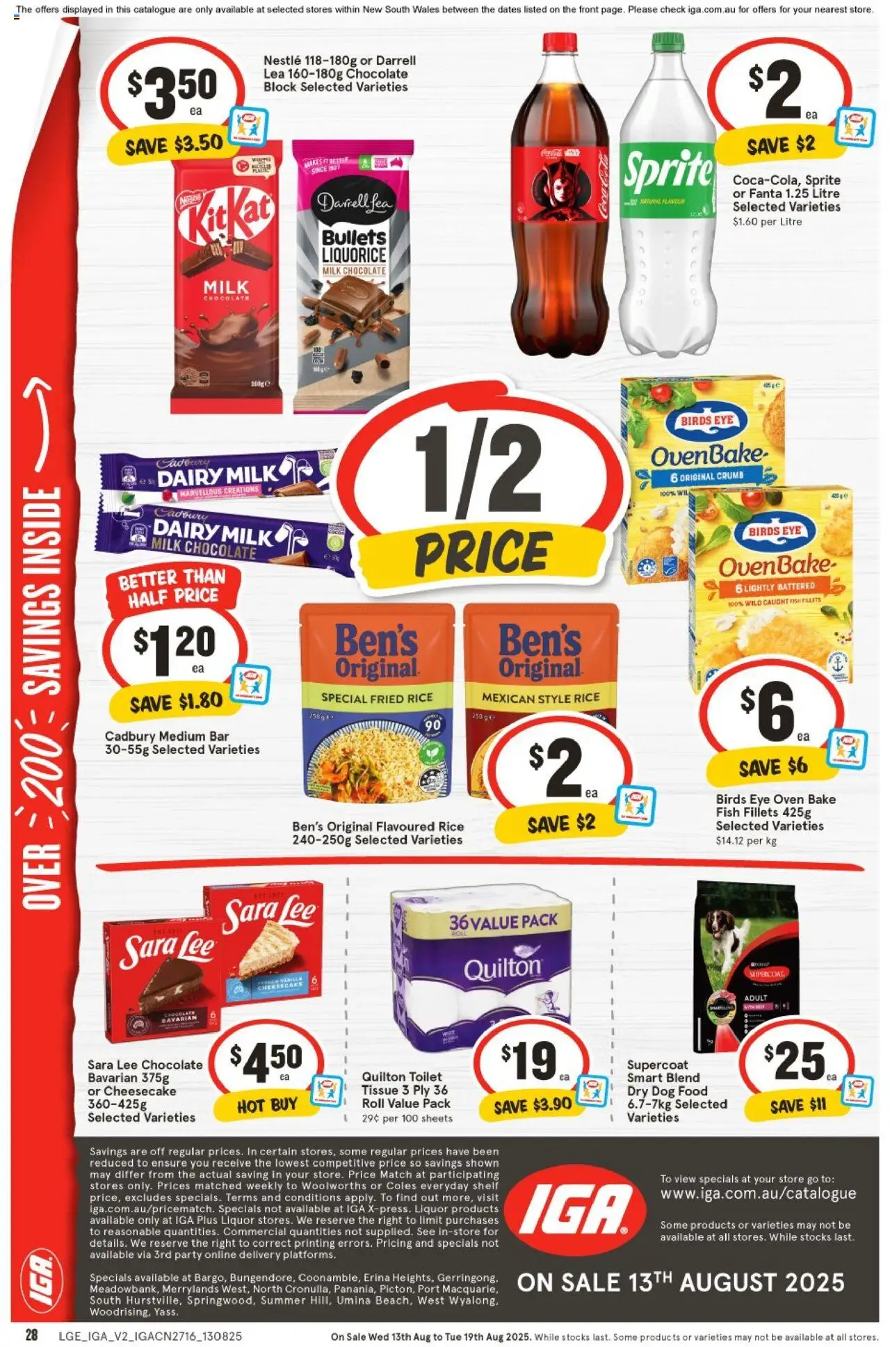 IGA catalogue - valid from 13.08.2025 | Page: 2 | Products: Shelf, Toilet, Fish, Dog food