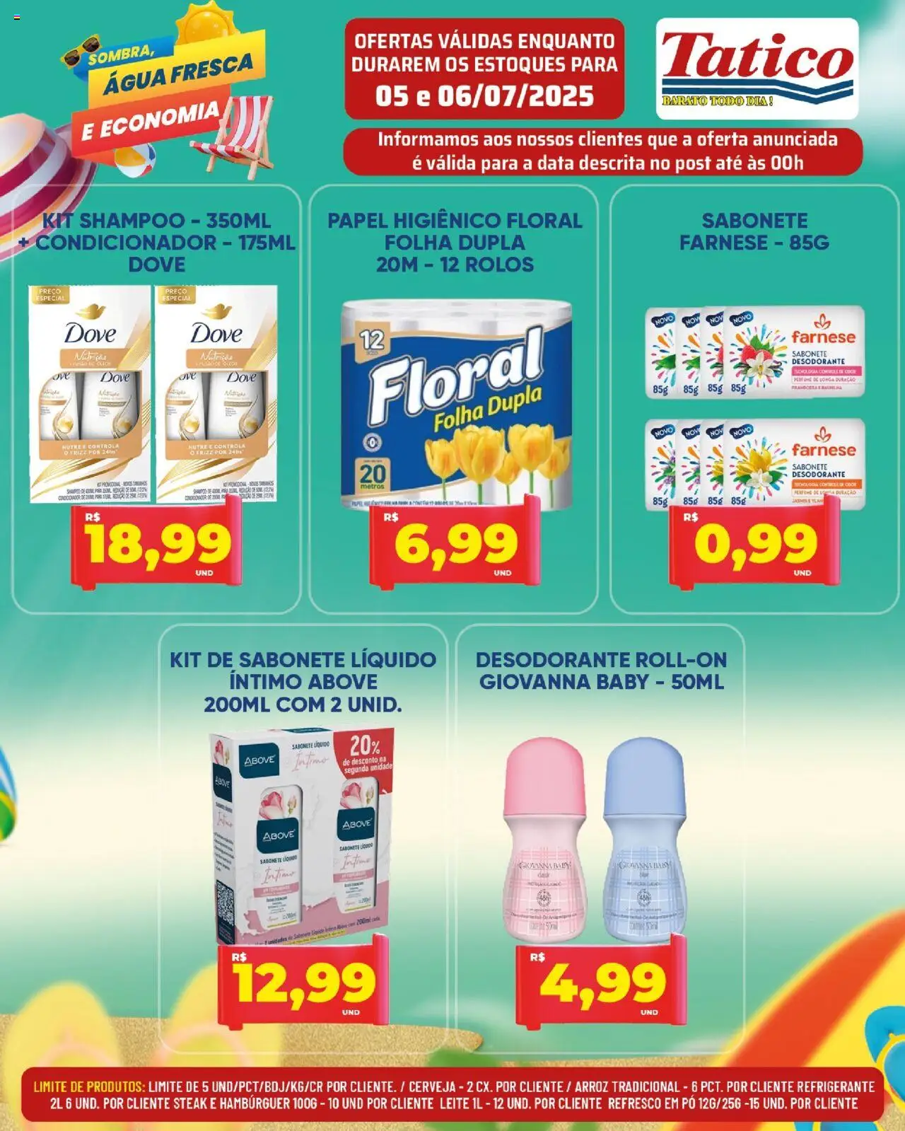 Tatico Folheto - válido de 07.07.2025 | Página: 28 | Produtos: Sabonete, Dove, Papel higiênico, Sabonete líquido